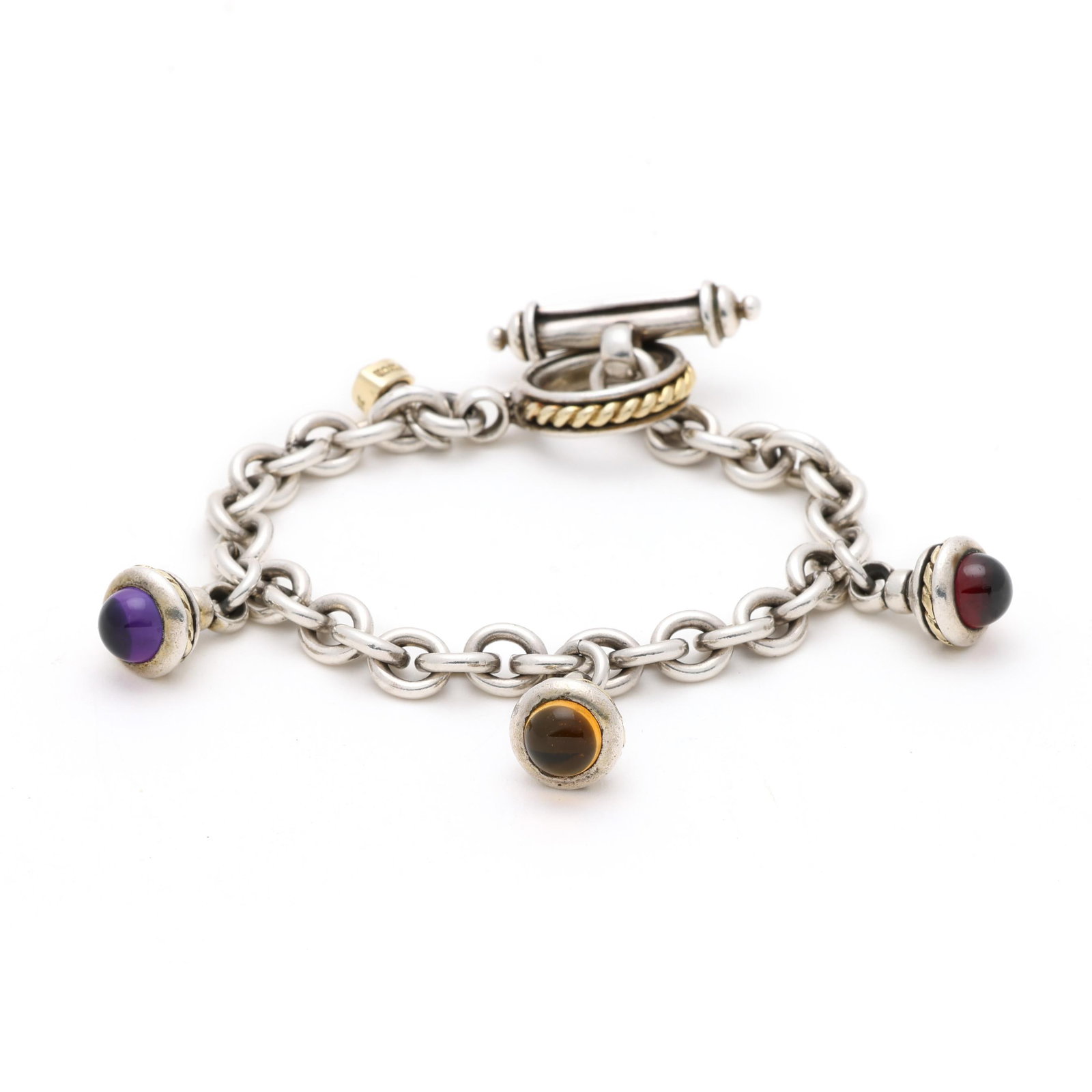Silver, Gold, and Gem-Set Charm Bracelet, David Wysor (1 of 6)