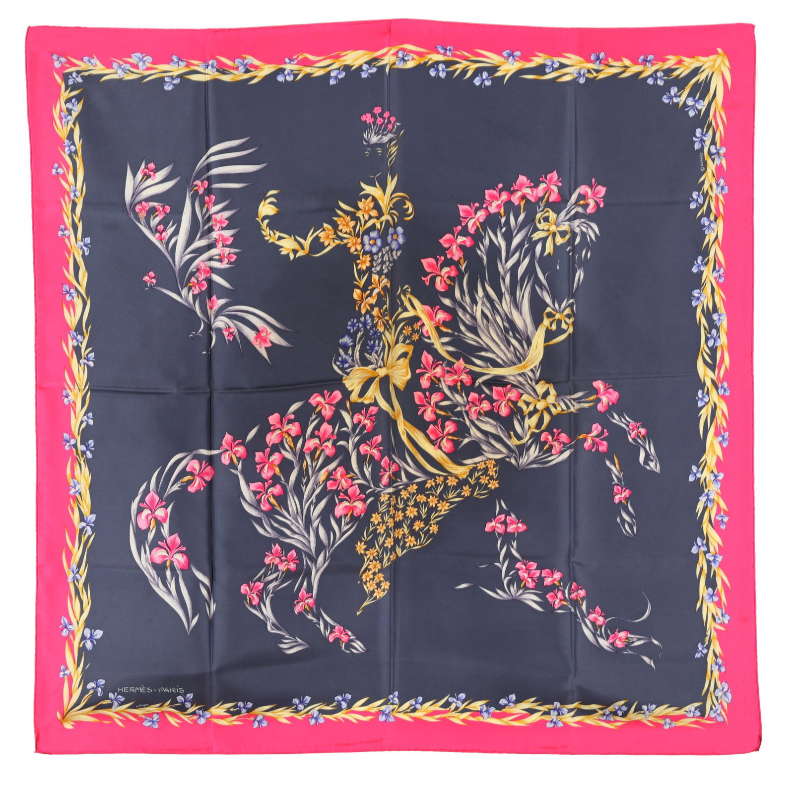 Silk Cheval Fleuri Scarf, Hermès (1 of 6)