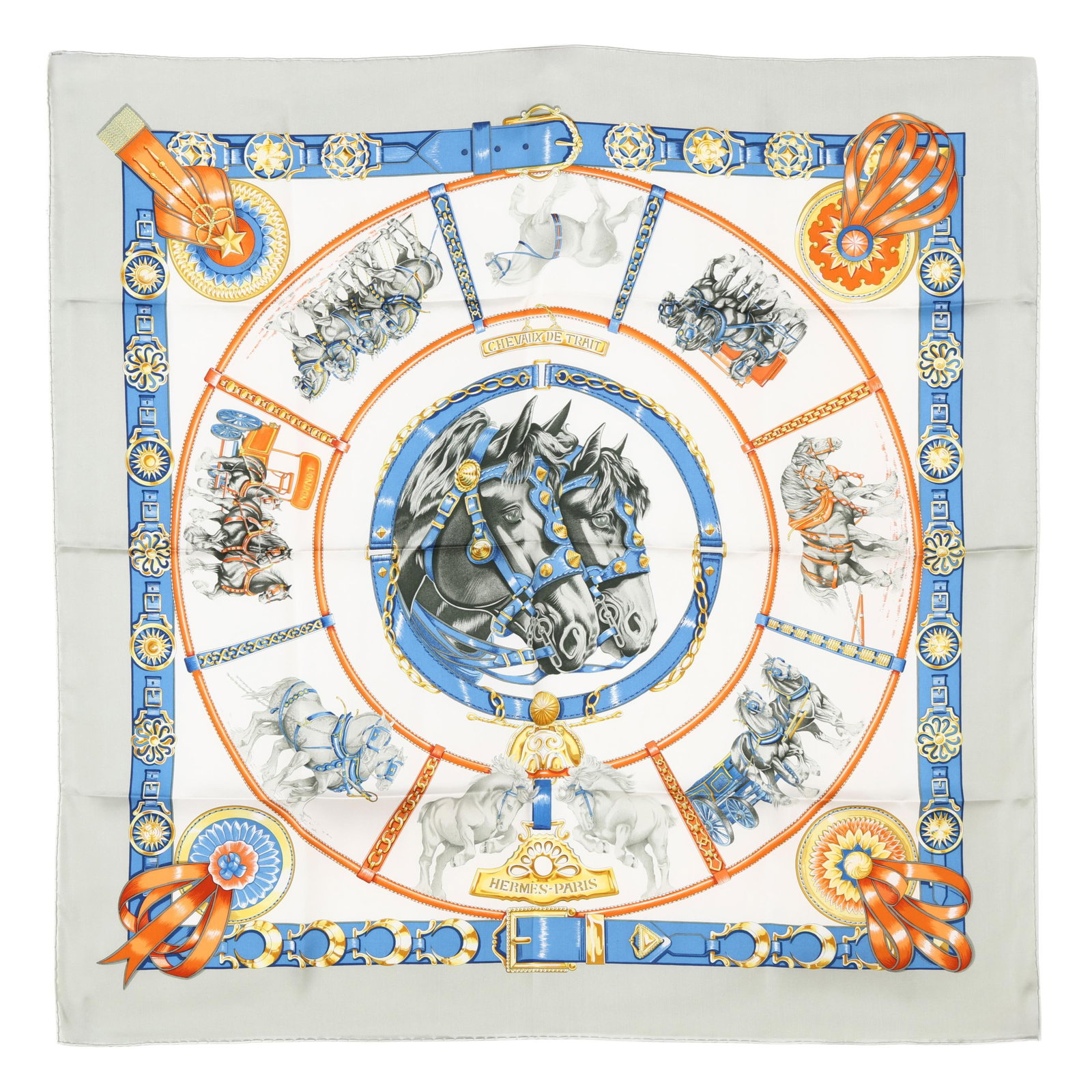 Silk Chevaux de Trait Scarf, Hermès (1 of 7)