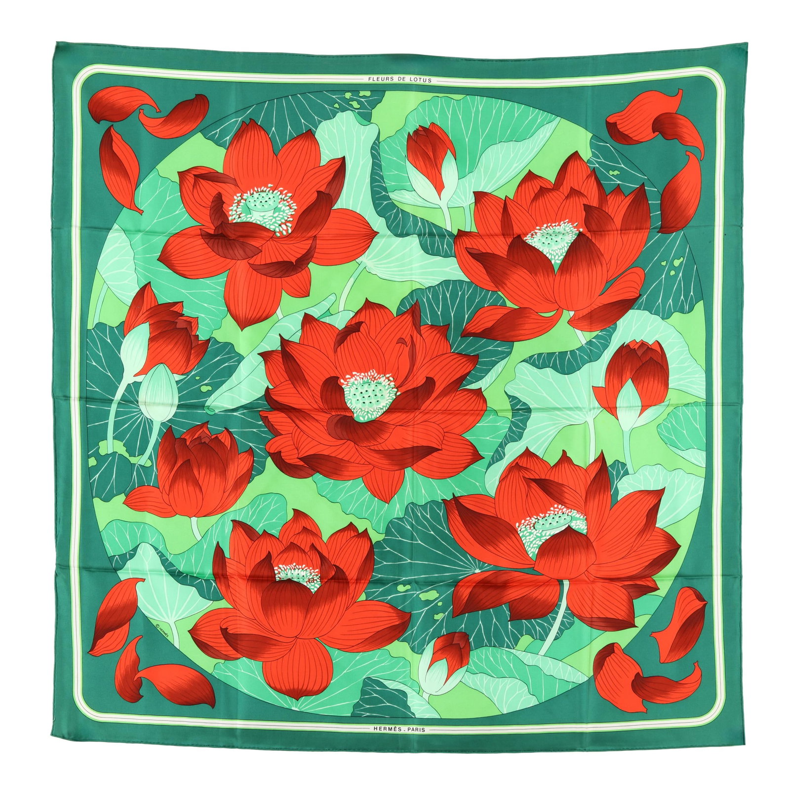 Silk Fleurs de Lotus Scarf, Hermès (1 of 8)