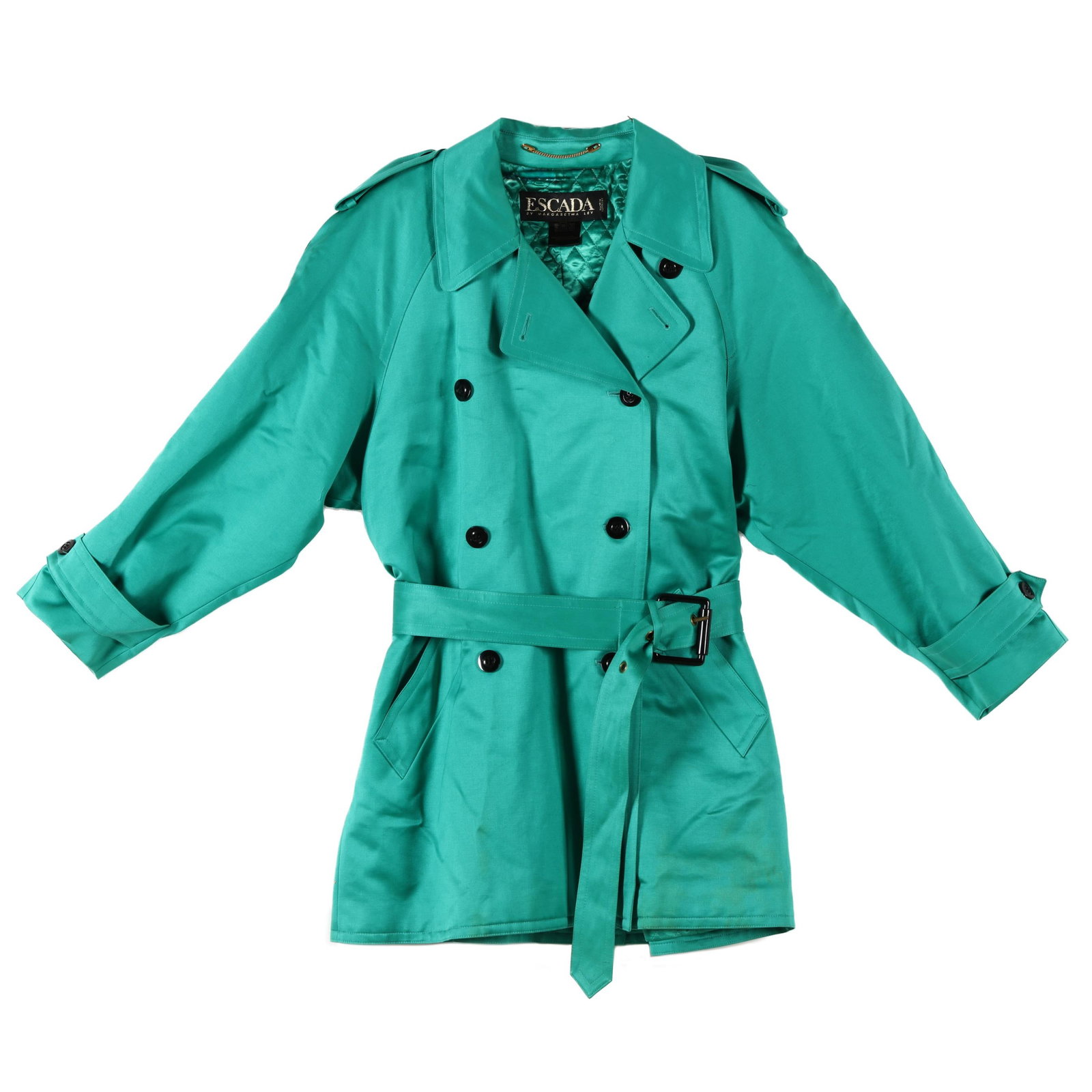 Green Cotton Trench Coat, Escada by Margaretha Ley (1 of 10)