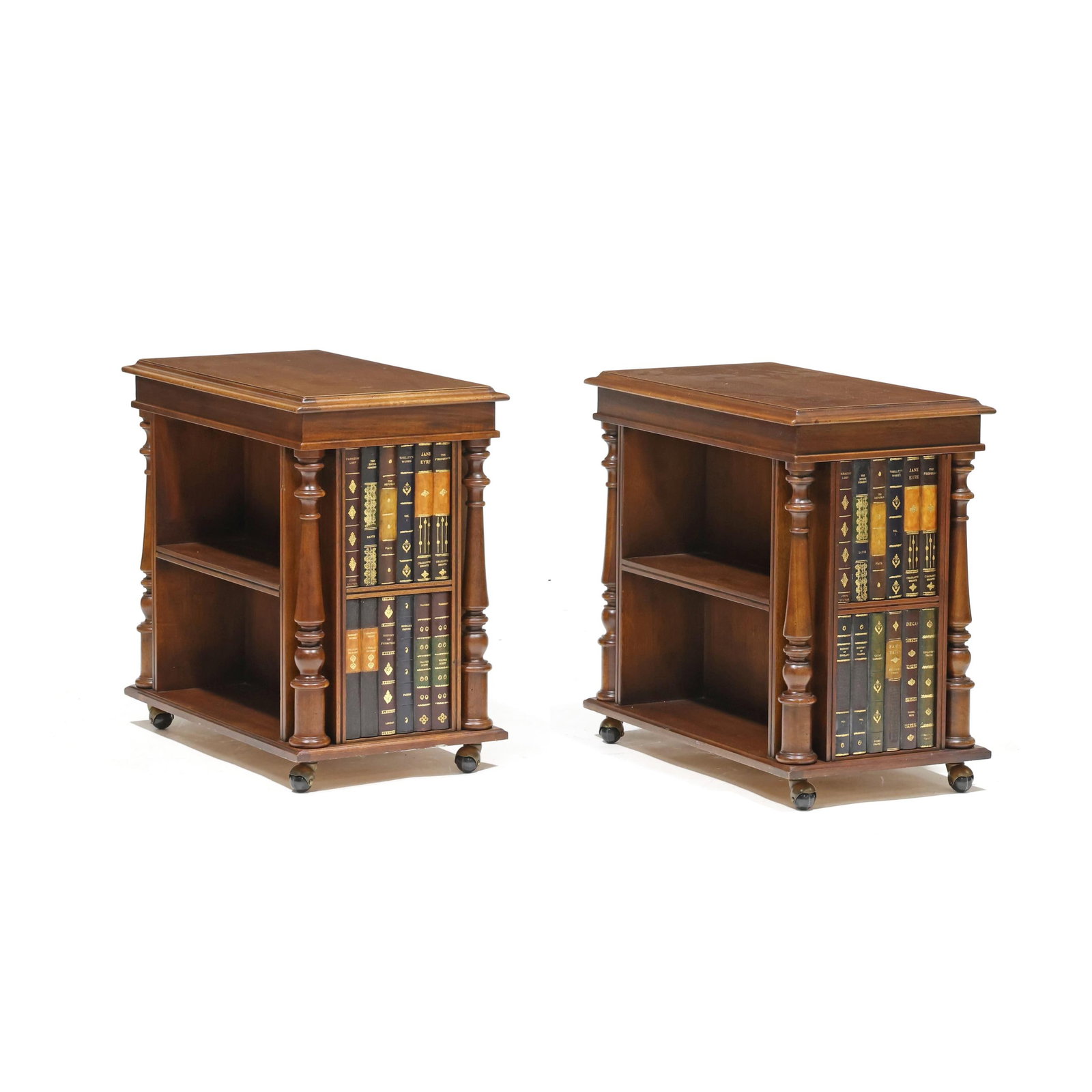 Pair of Mahogany Double Sided Diminutive Bookcases (1 of 8)