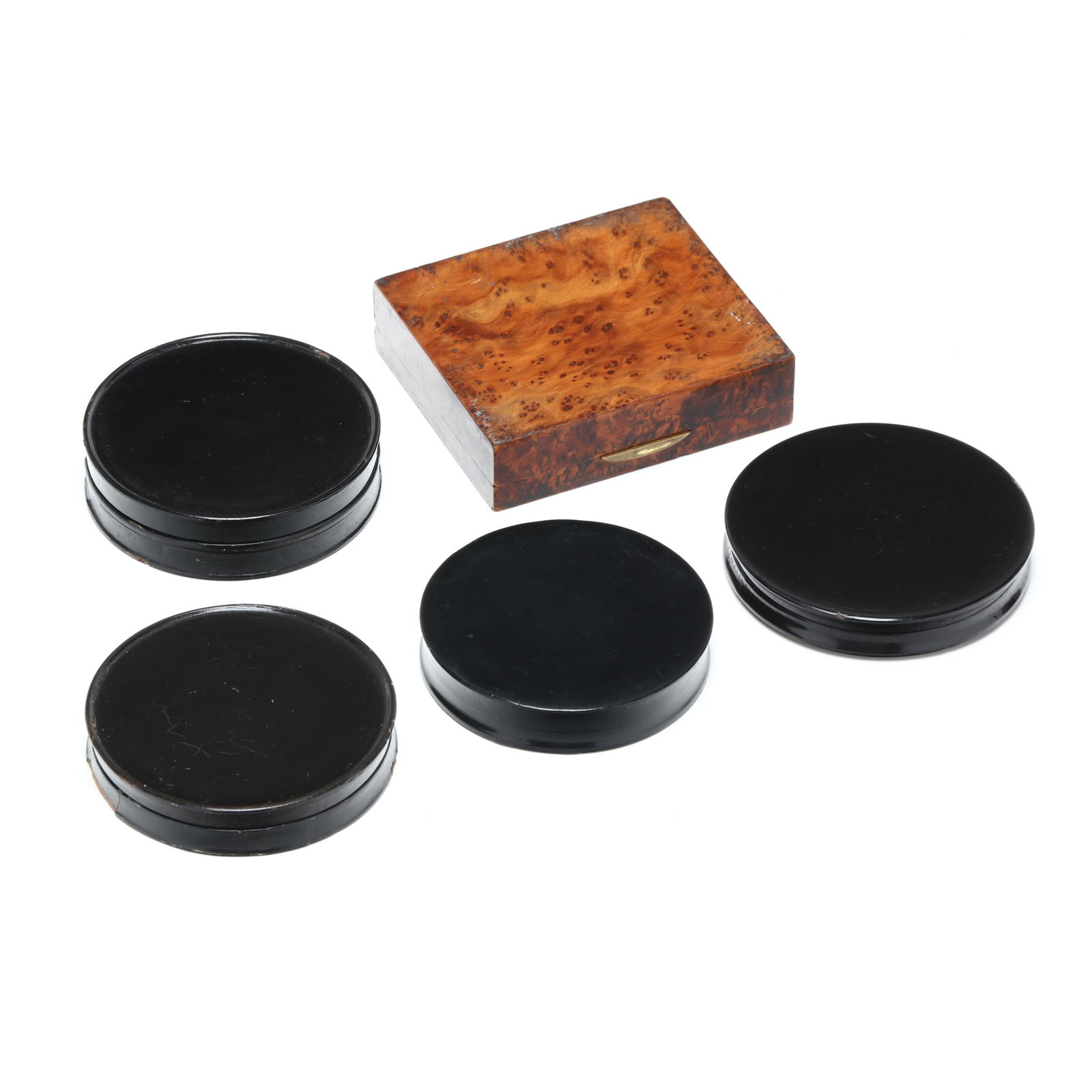 Five Antique Snuff/Patch Boxes, including Two Erotic - 2