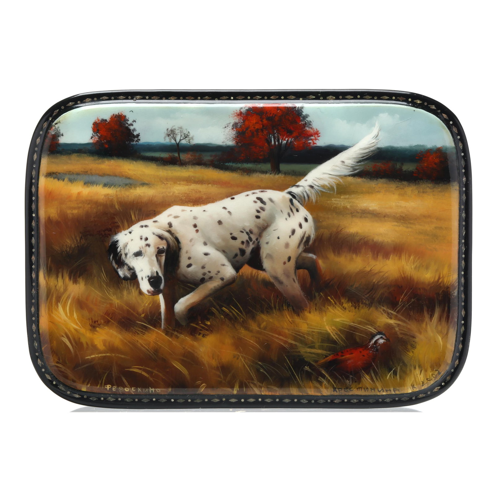 Five Signed Russian Hand-Painted Lacquered Boxes - 7