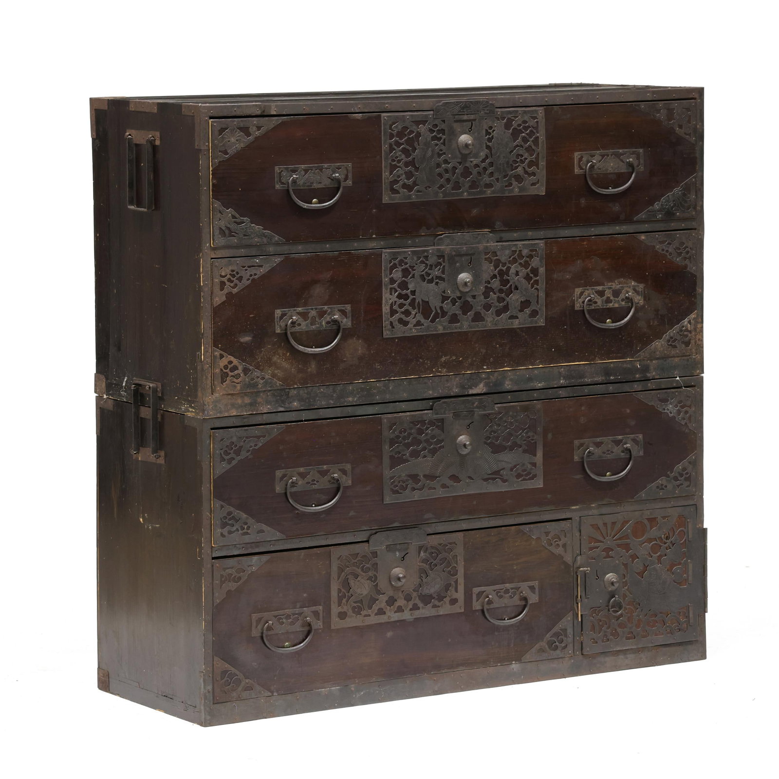 A Japanese Sado Island Wooden Isho Dansu Chest (1 of 14)