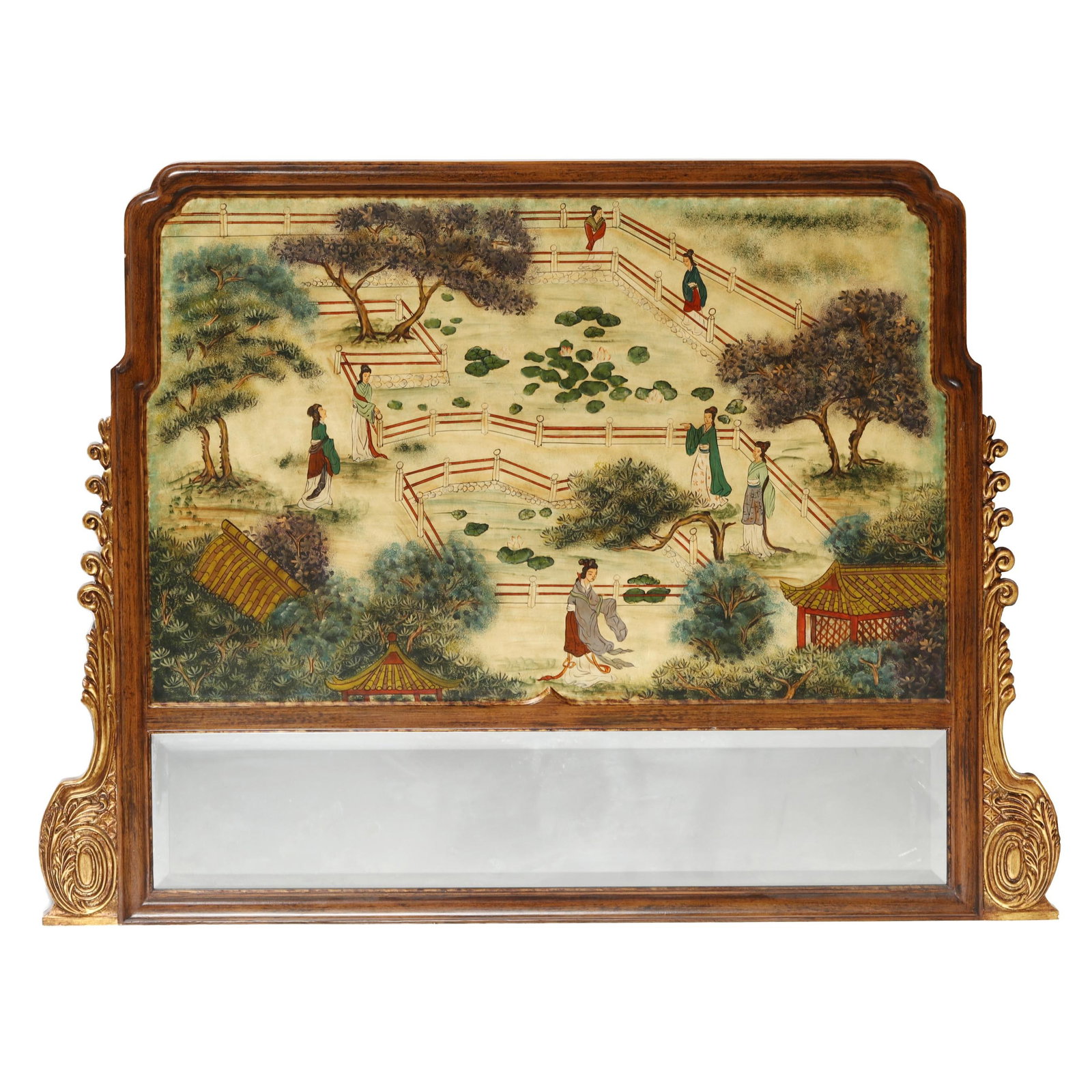 Chinoiserie Trumeau Overmantel Mirror (1 of 9)