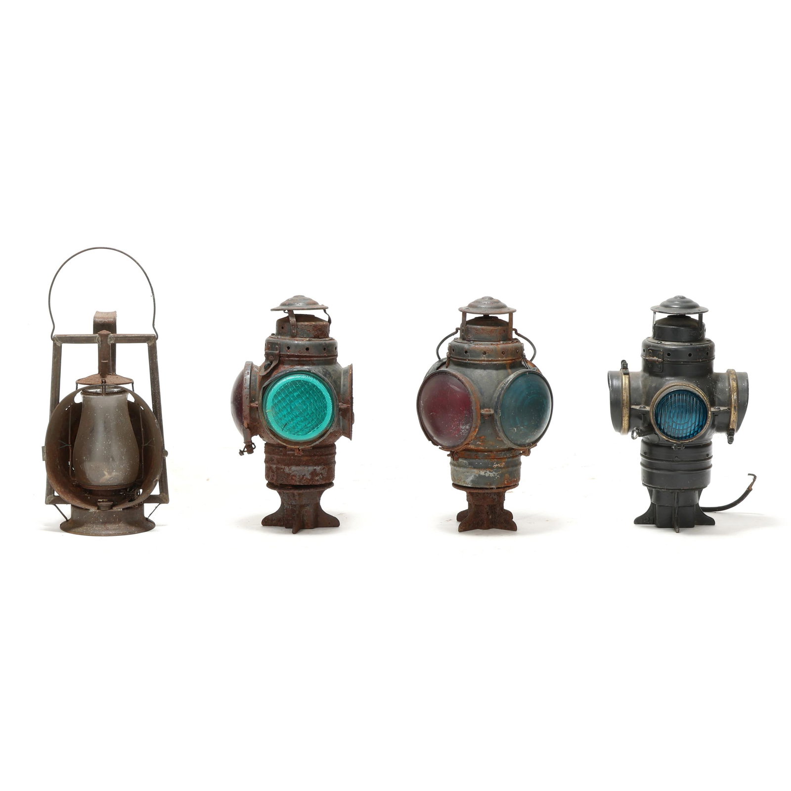 Three Vintage Armspear Four-Way N & W Railroad Switches and Inspector Lamp (1 of 12)
