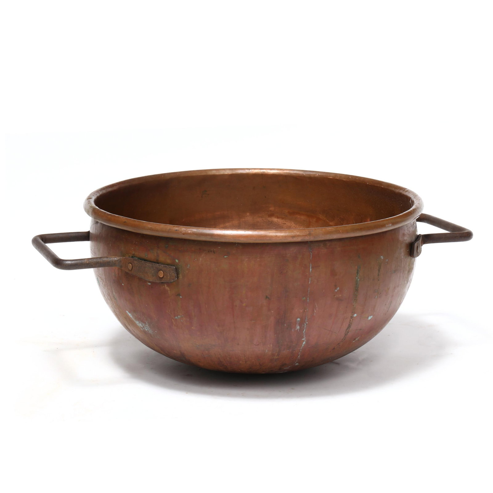 Large Double Handled Copper Candy Kettle - 3