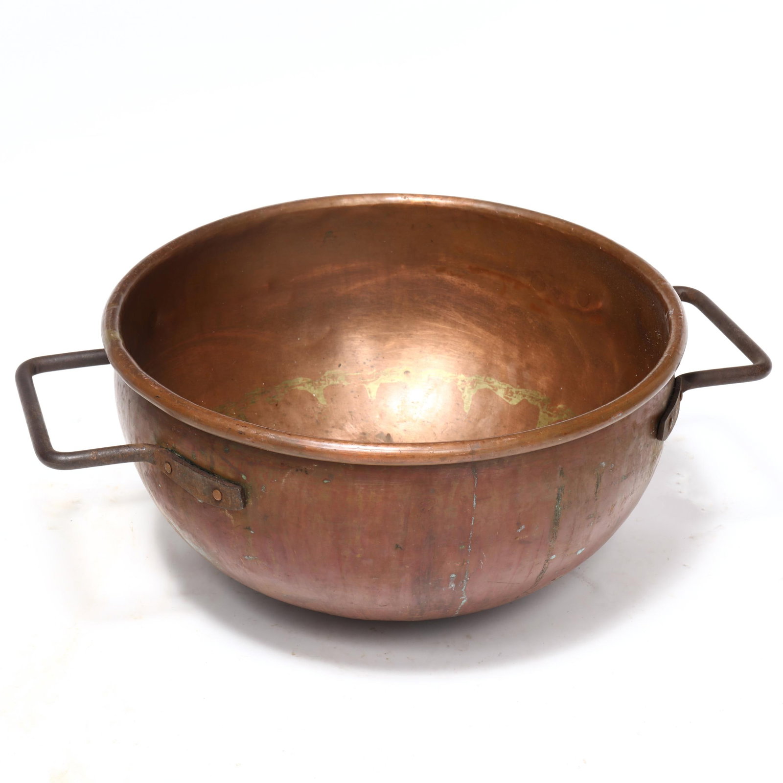 Large Double Handled Copper Candy Kettle - 4