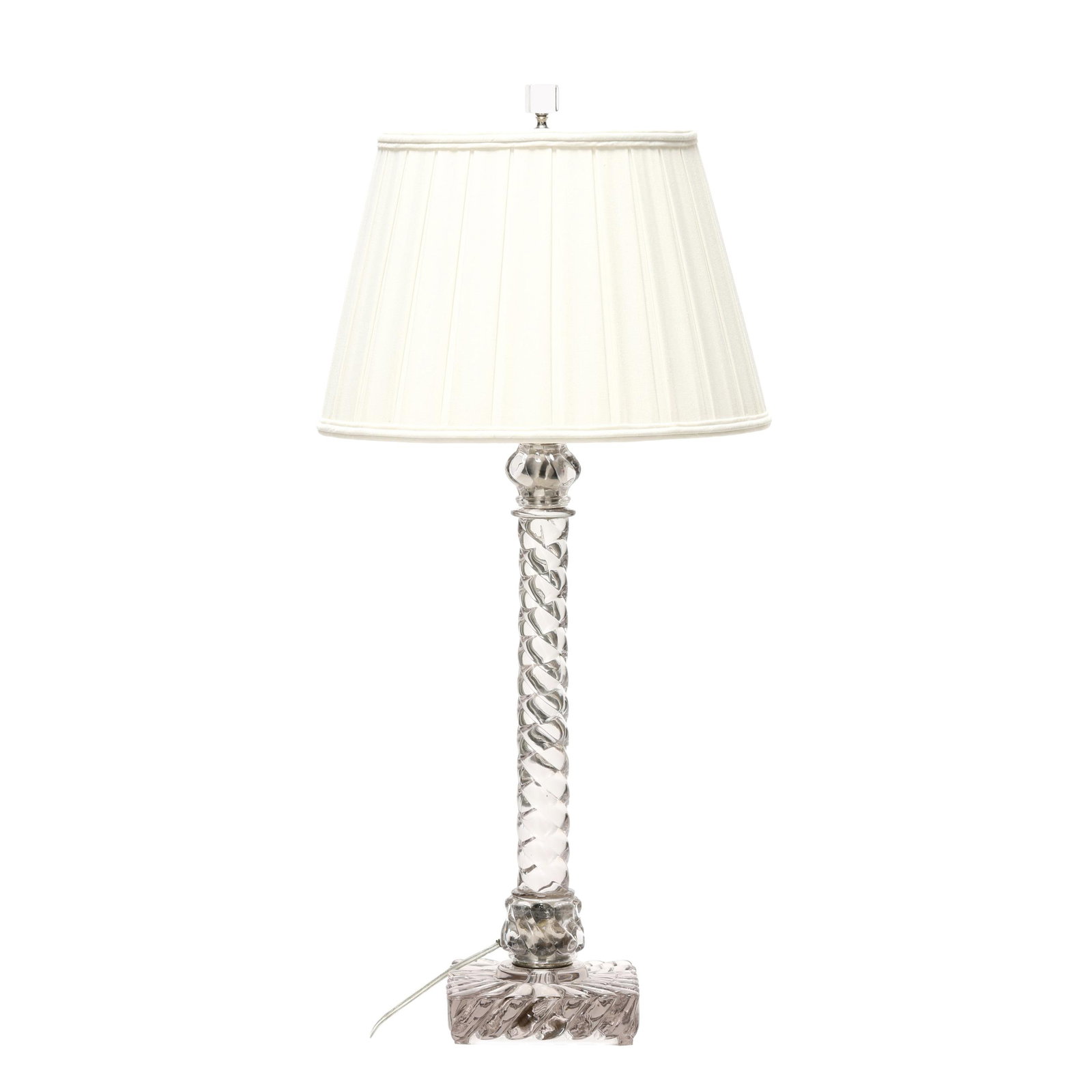 Manner of Baccarat, French Crystal Twist Table Lamp (1 of 7)