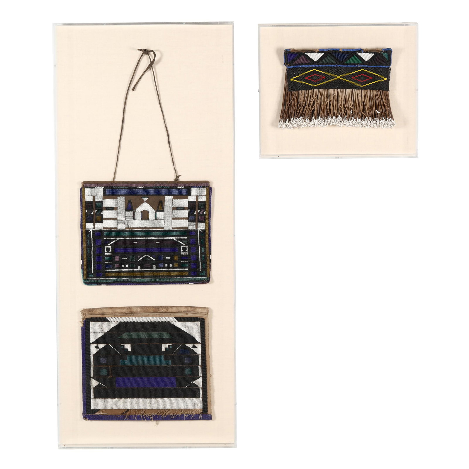 Three Framed South African Beadwork Aprons, Gabi and Pepetu (1 of 6)