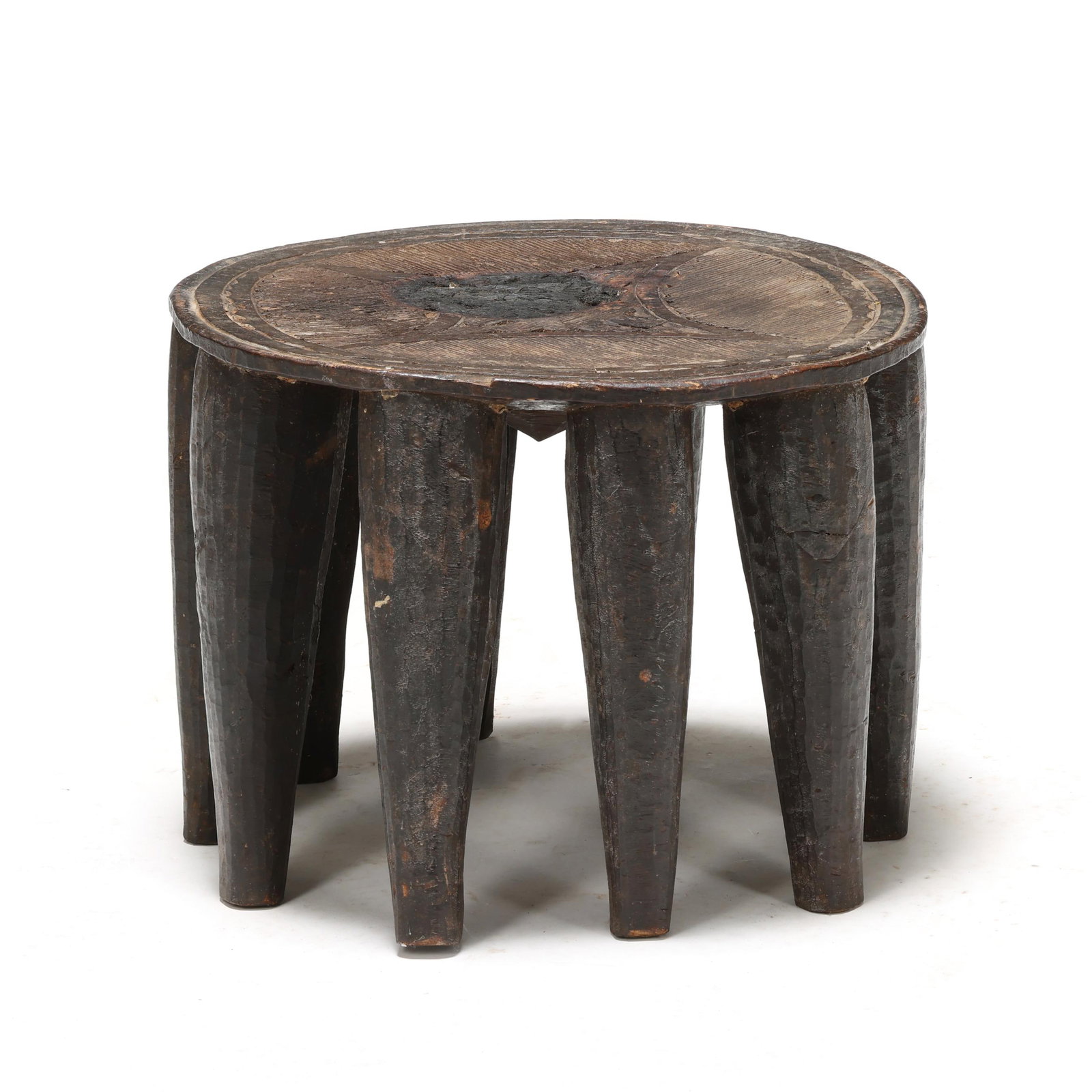 Vintage West-African Hand-Carved Nupe Stool (1 of 4)