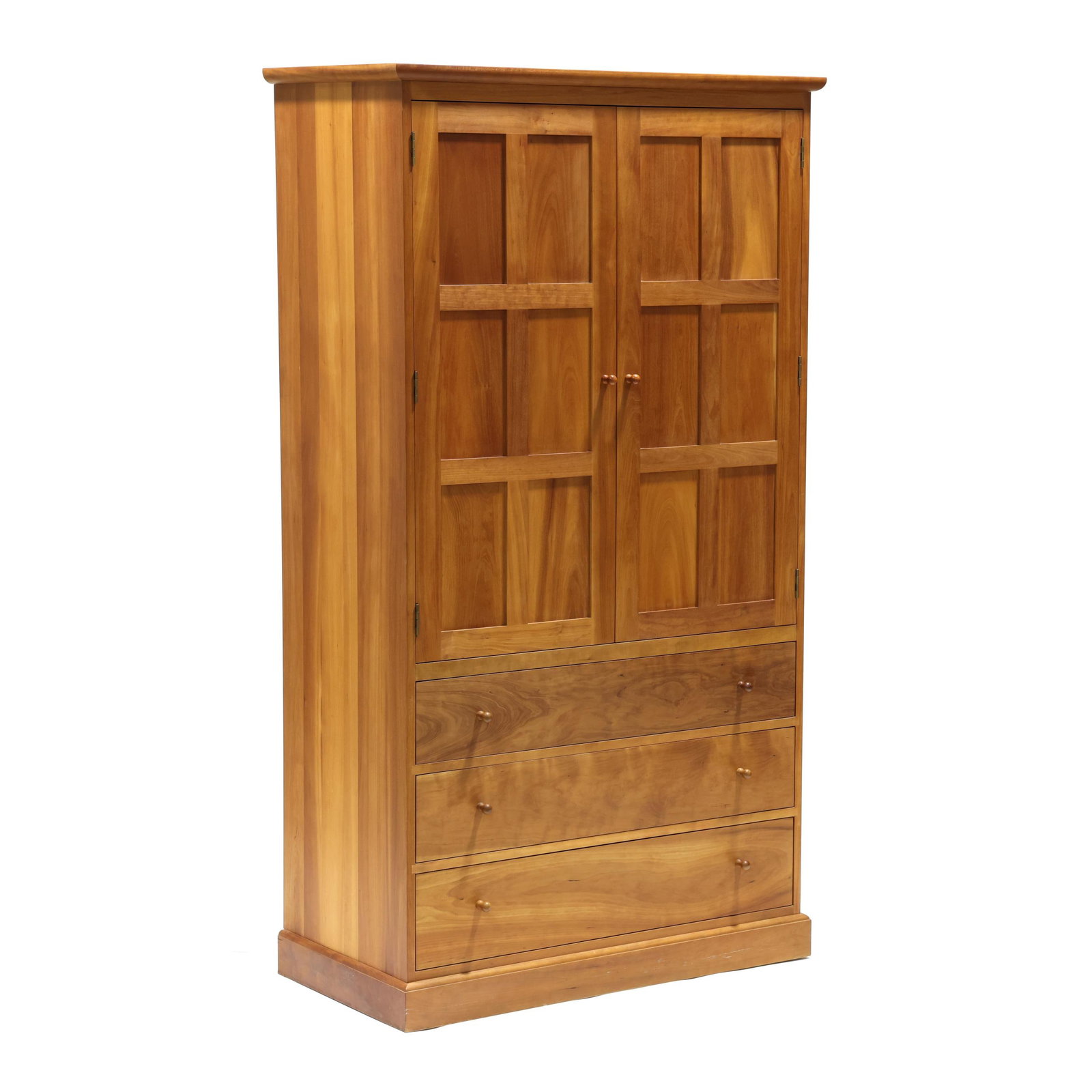 Stickley, Shaker-Style Cherry Armoire (1 of 9)