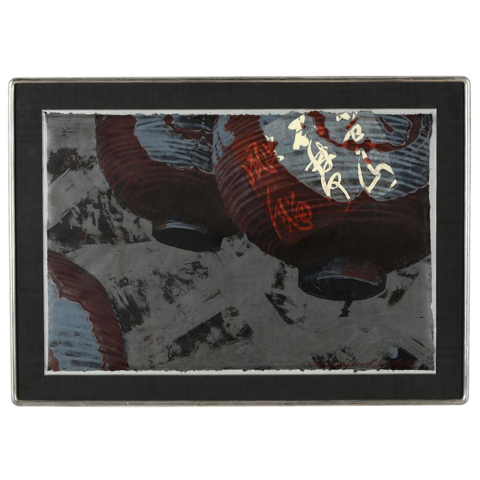 Daniel Kelly (American/Japanese, b. 1947), Blue Lantern: Daniel Kelly (American/Japanese, b. 1947), Blue Lantern 1985, lithograph with woodblock printing, collage, and silver leaf highlights, signed in red to lower right edge of sheet "4/50, Daniel Kelly, 8