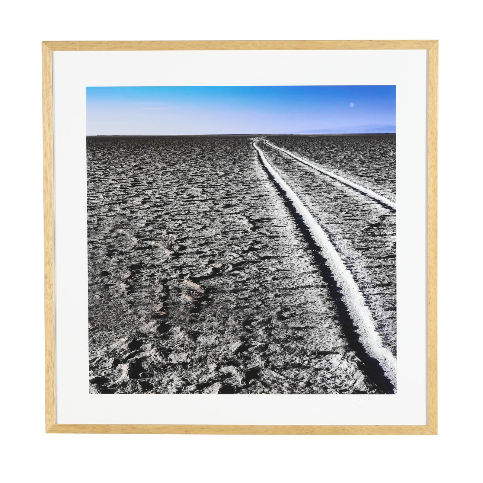 Jim Koch (American, b. 1955), Distance (Bonneville Salt Flats, Utah): Jim Koch (American, b. 1955), Distance (Bonneville Salt Flats, Utah) pigment ink on photographic paper, a unique one-of-a-kind work, pencil signed lower right, framed. Image size 24 1/2 x 24 1/4 in.; 