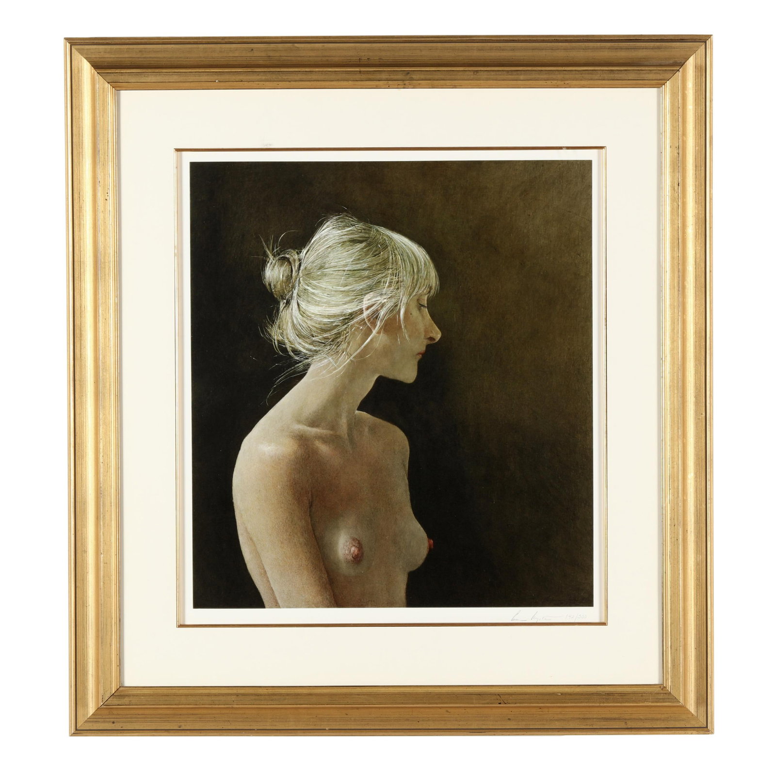 Andrew Wyeth (American, 1917-2009), Beauty Mark: Andrew Wyeth (American, 1917-2009), Beauty Mark collotype in colors, 1985, pencil signed and numbered 142/300 lower margin, matted and framed. Image size 22 1/4 x 20 in.; Frame dimensions 34 1/2 x 32 