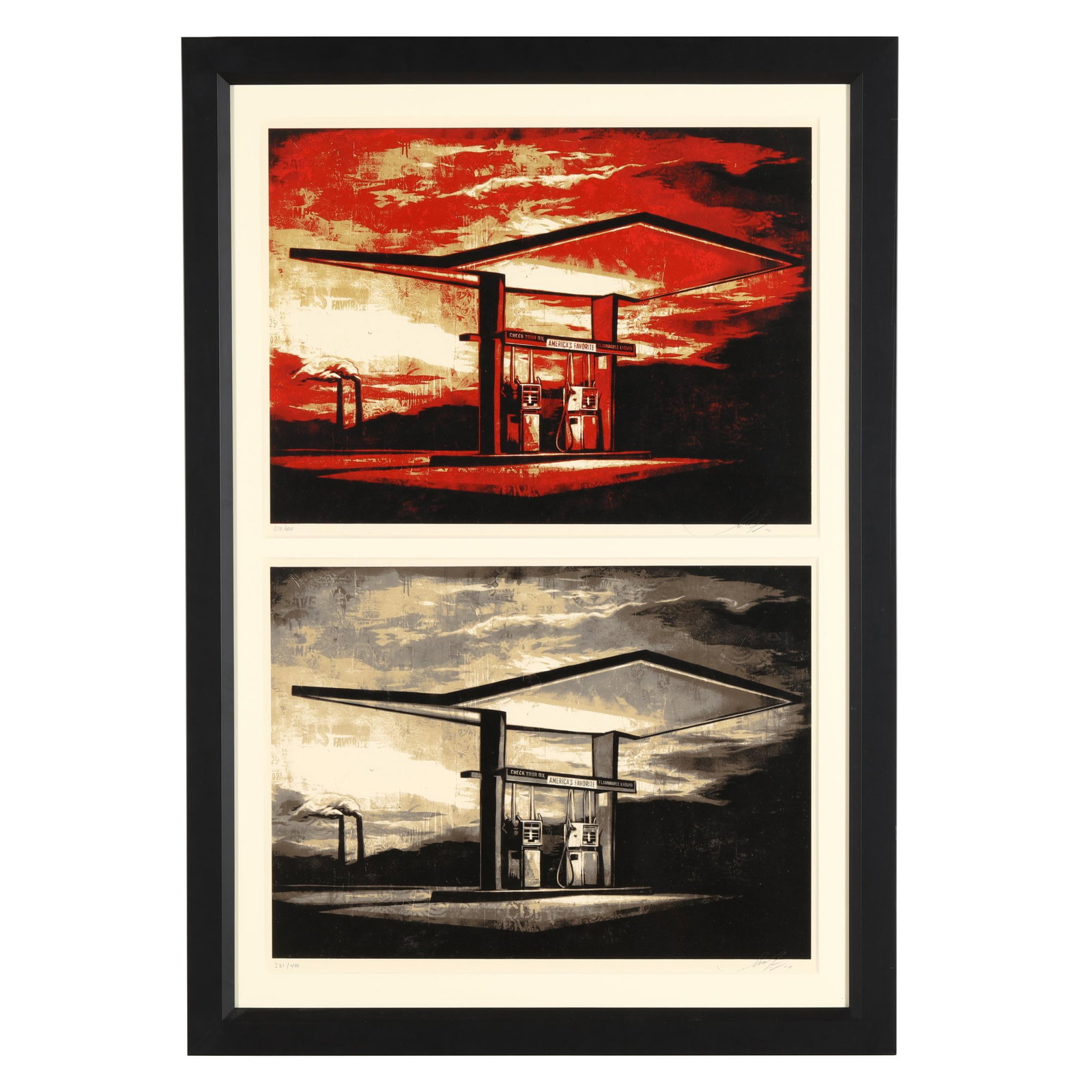 Shepard Fairey (American, b. 1970), America's Favorite (Red) / America's Favorite (Silver) (Two (1 of 7)