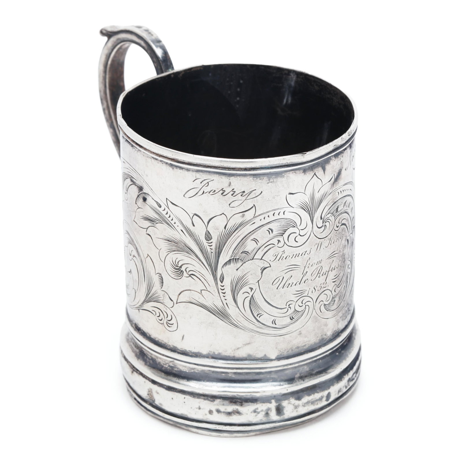 Coin Silver Presentation Mug, Mark of George Linder (1 of 11)