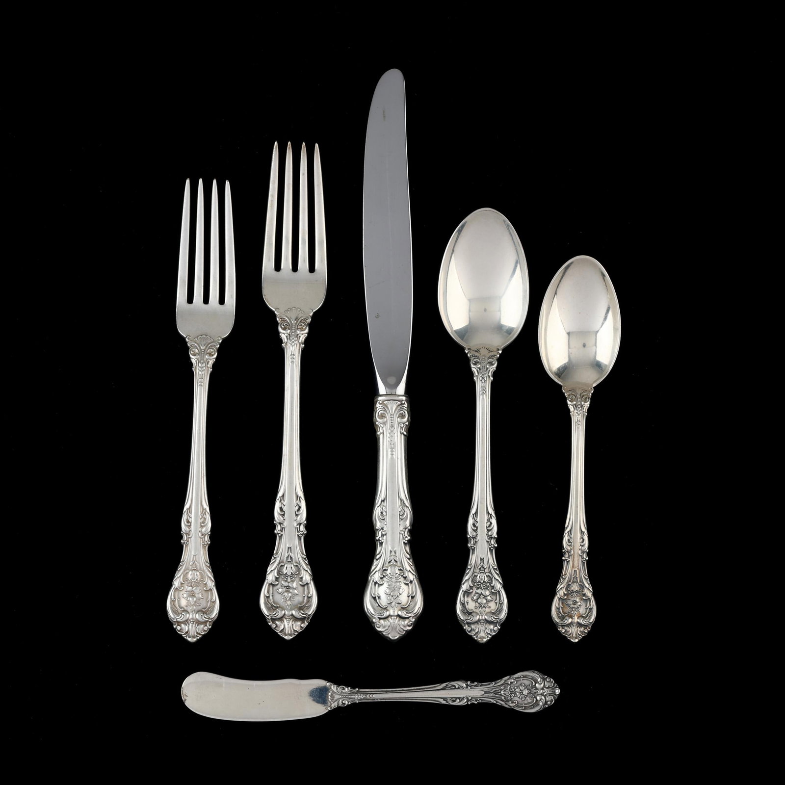 Large Gorham King Edward Sterling Silver Flatware Service (1 of 5)