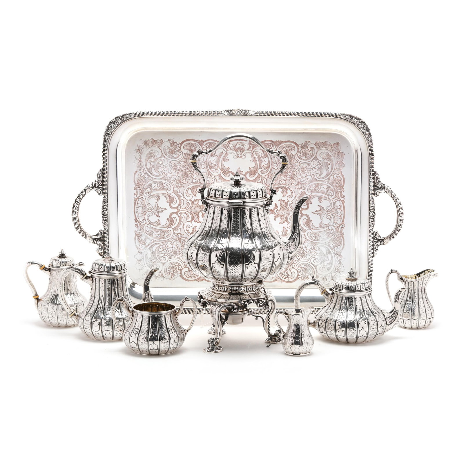 Victorian Silver Abercorn Tea and Coffee Service, Mark of John Samuel Hunt (1 of 20)