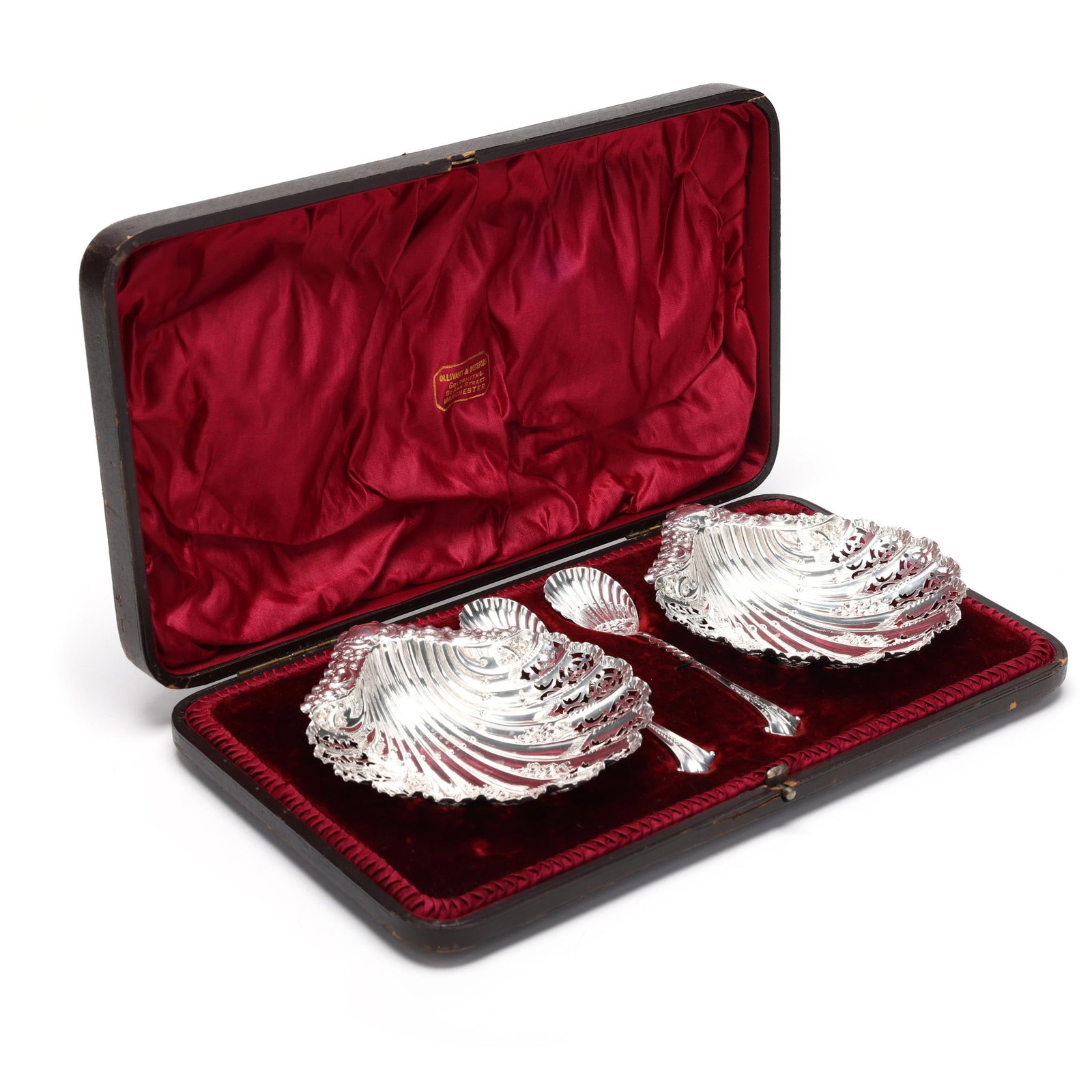 Cased Victorian Silver Candy Bowl Set, Mark of Atkin Brothers (1 of 6)