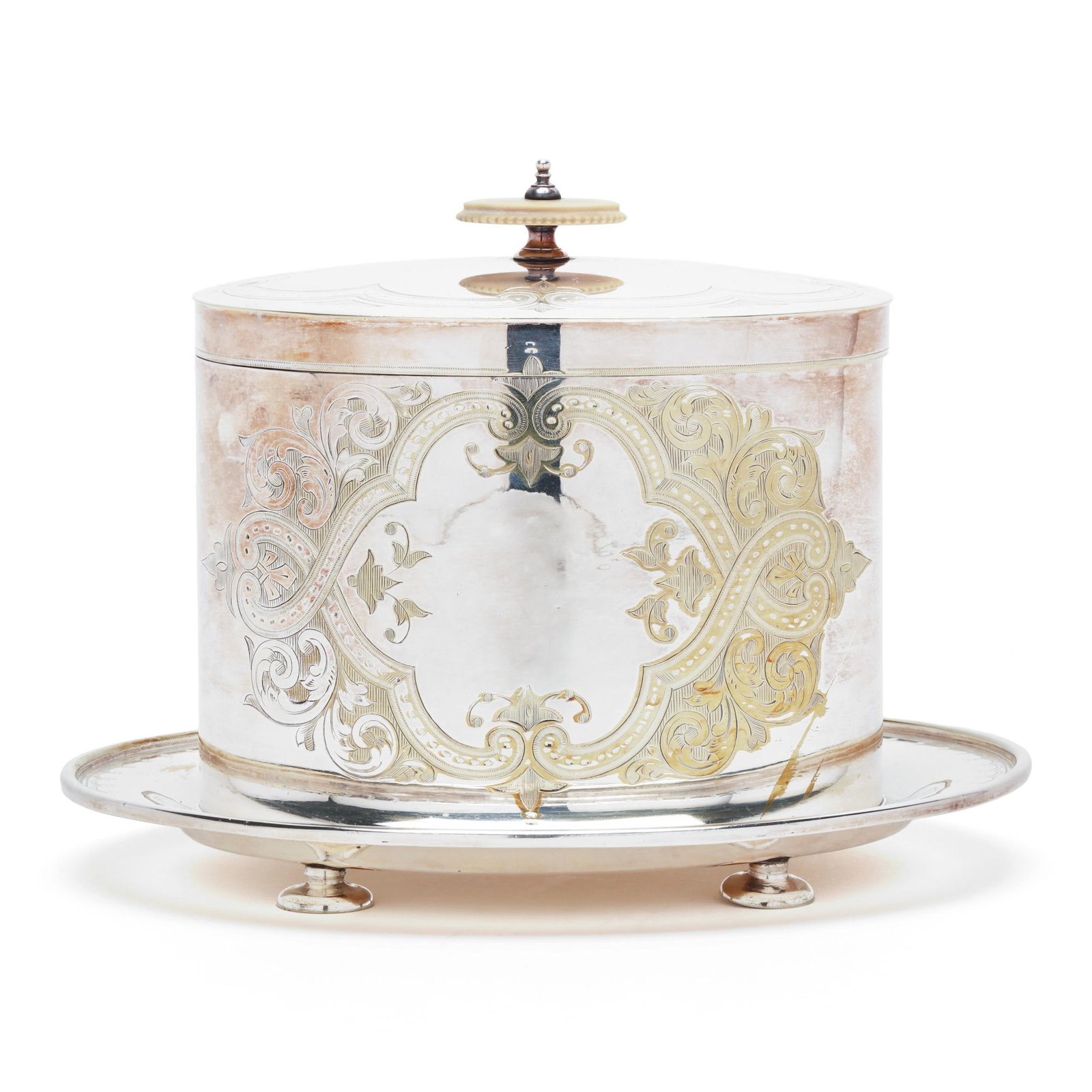 Victorian Silver-Plated Biscuit Box (1 of 7)