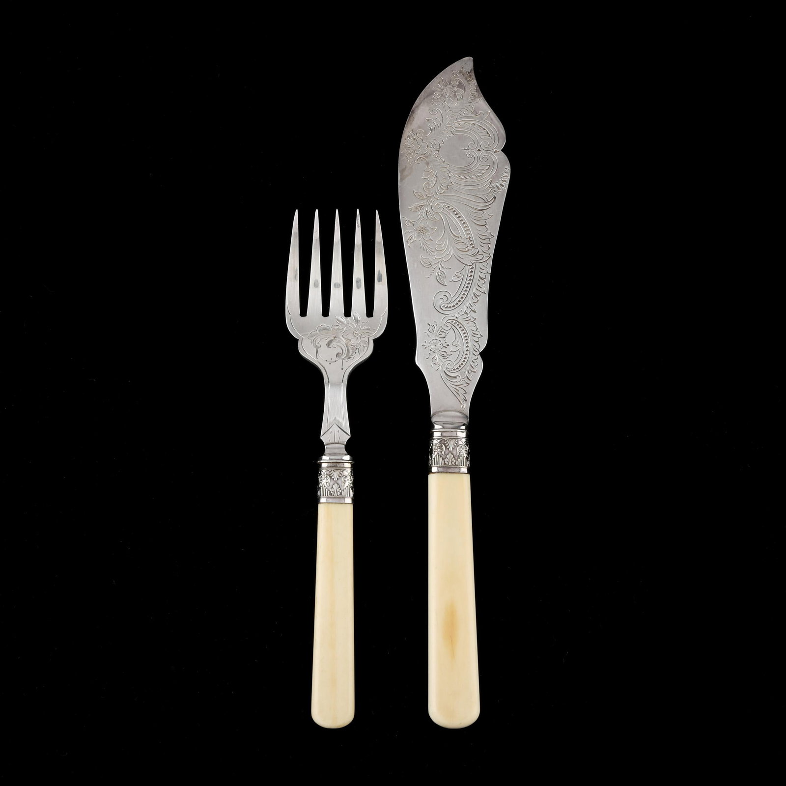 Antique English Silver-Plated Fish Set (1 of 3)