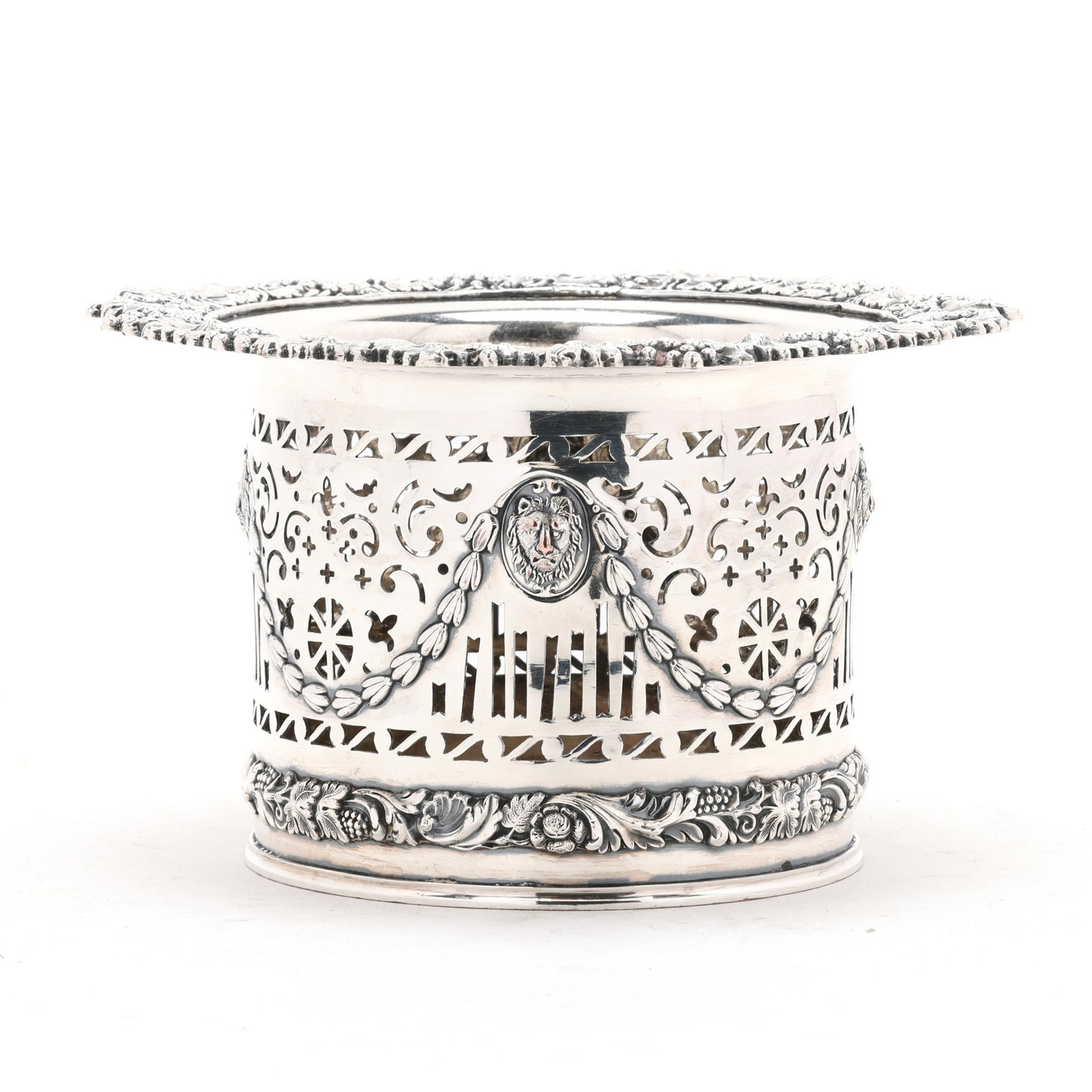 Antique English Silver-Plated Wine Coaster (1 of 5)