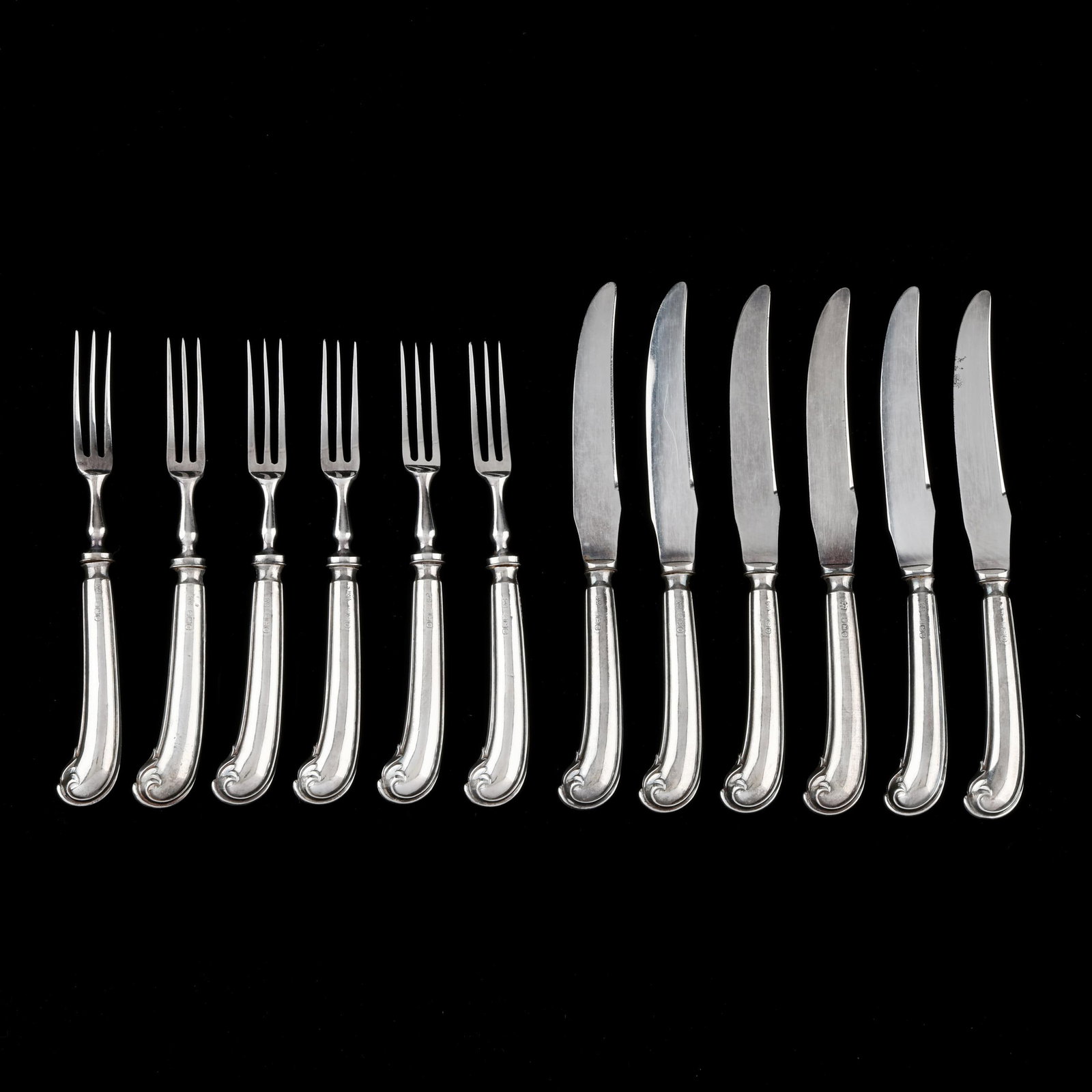 George V Silver Fruit Set, Mark of Yates Brothers (1 of 6)