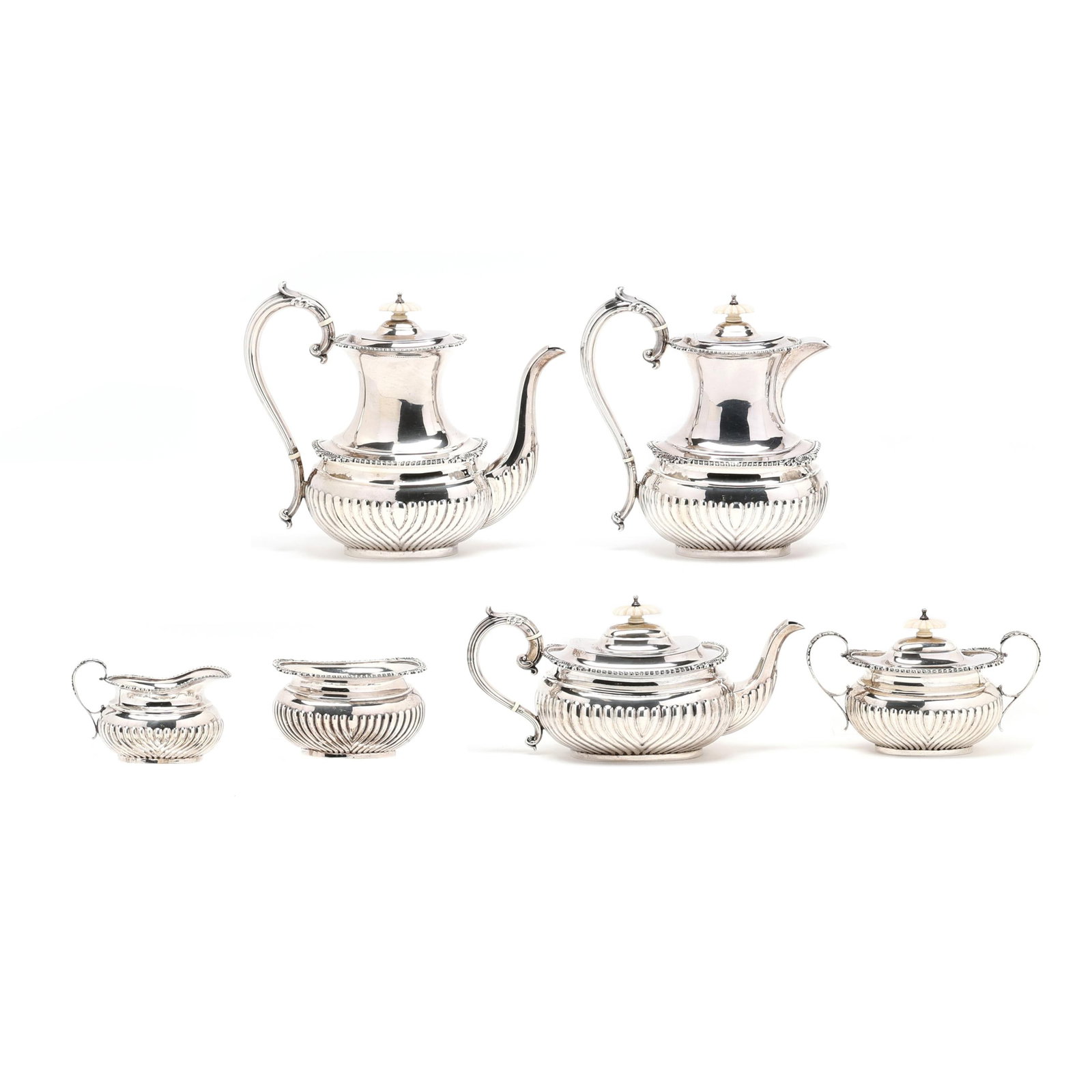 George VI Silver Tea and Coffee Service, Mark of Barker Brothers (1 of 20)