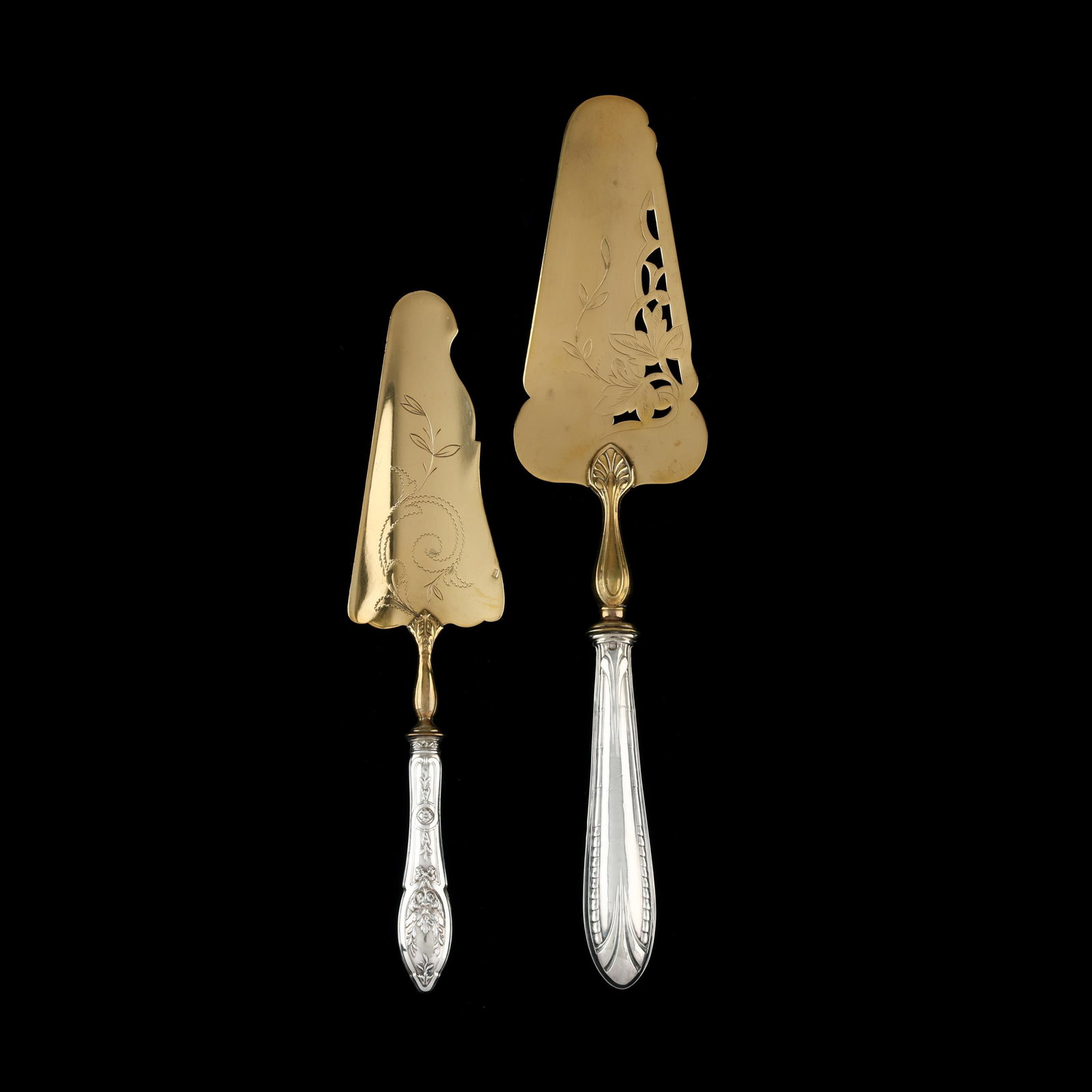 Two Cased French Silver Pastry Servers (1 of 7)