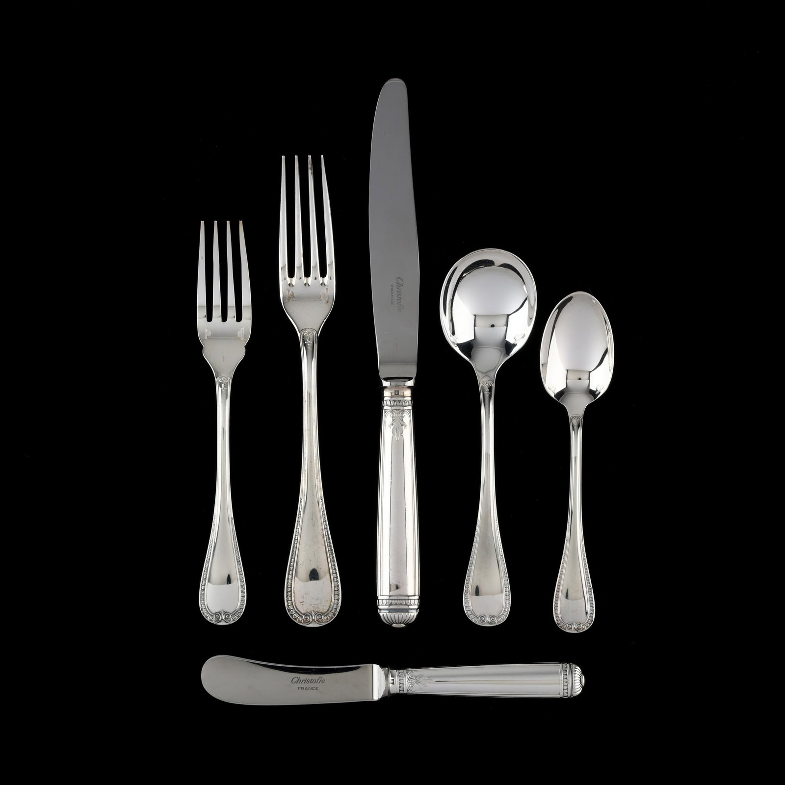 Christofle Malmaison Silver-Plated Flatware Service (1 of 8)