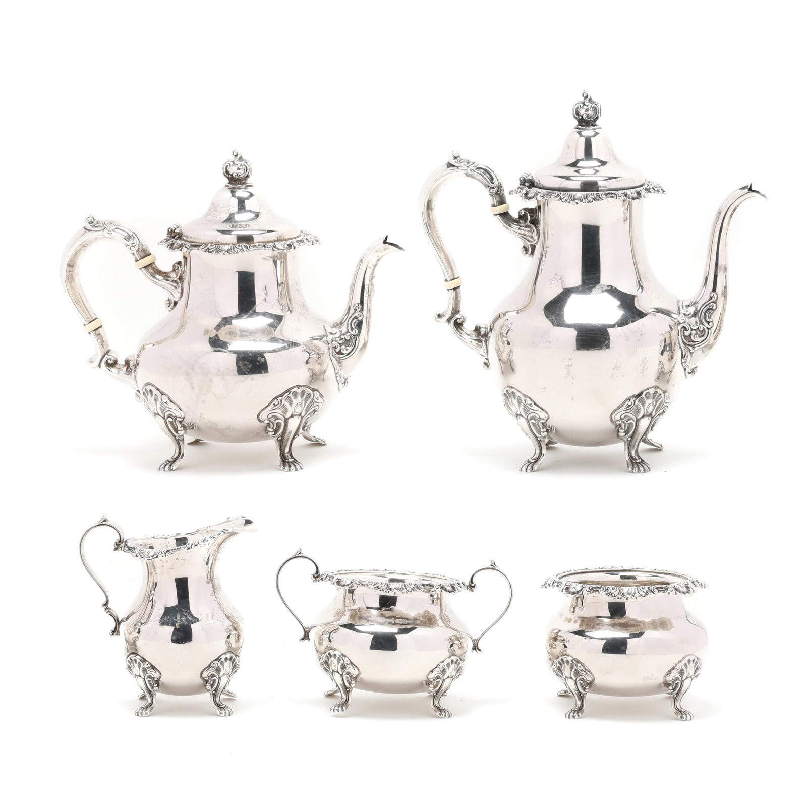 Gorham Strasbourg Sterling Silver Tea and Coffee Service (1 of 13)