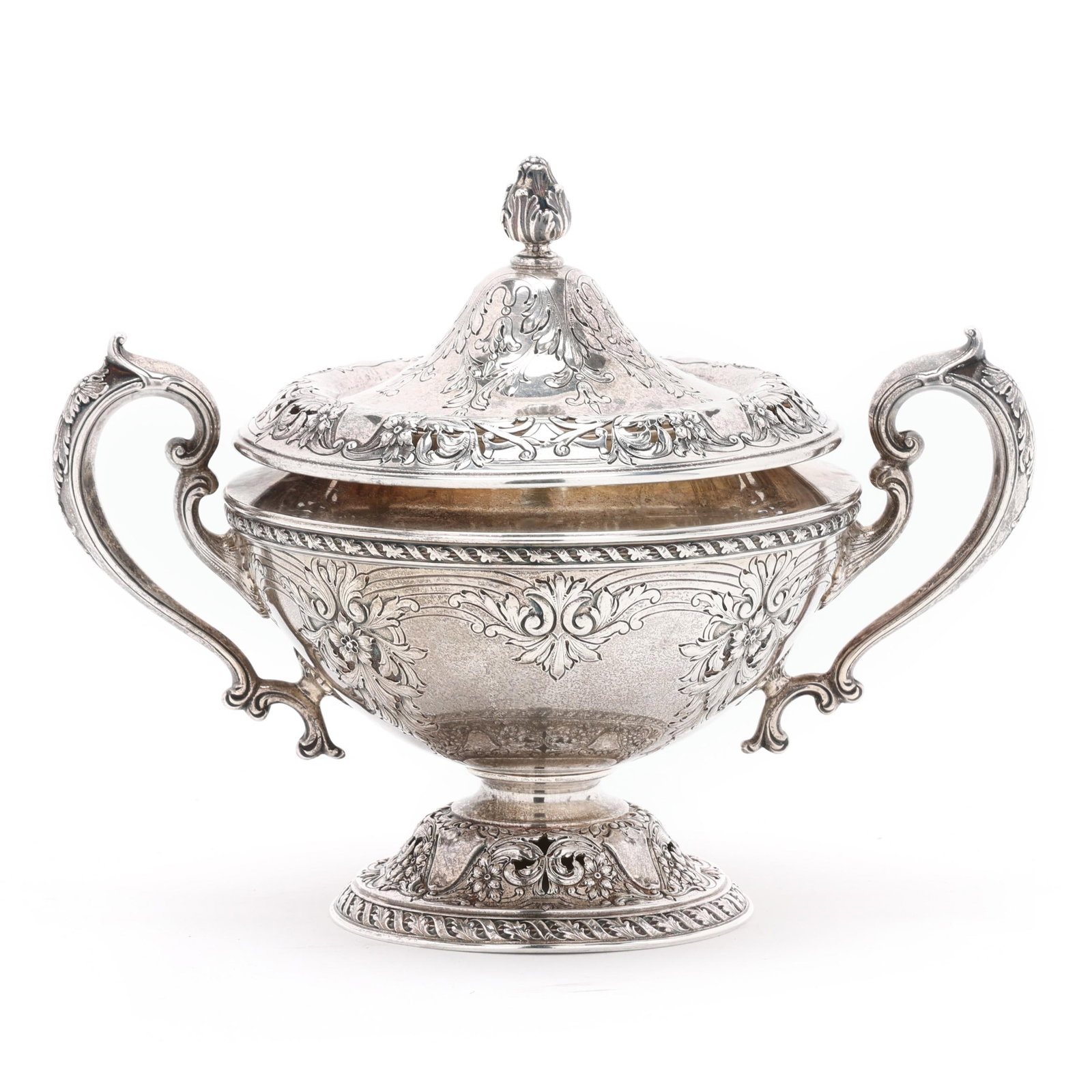 Gorham Sterling Silver Covered Sugar Bowl (1 of 9)