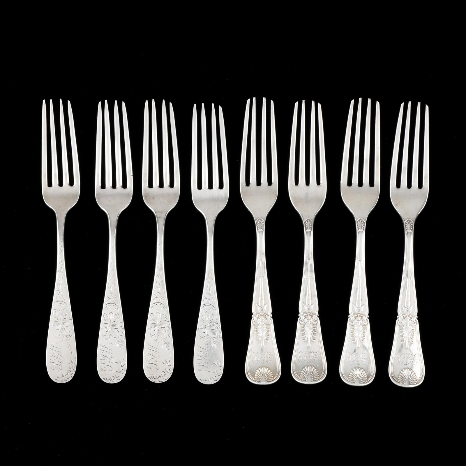 Eight Antique American Sterling Silver Forks (1 of 4)