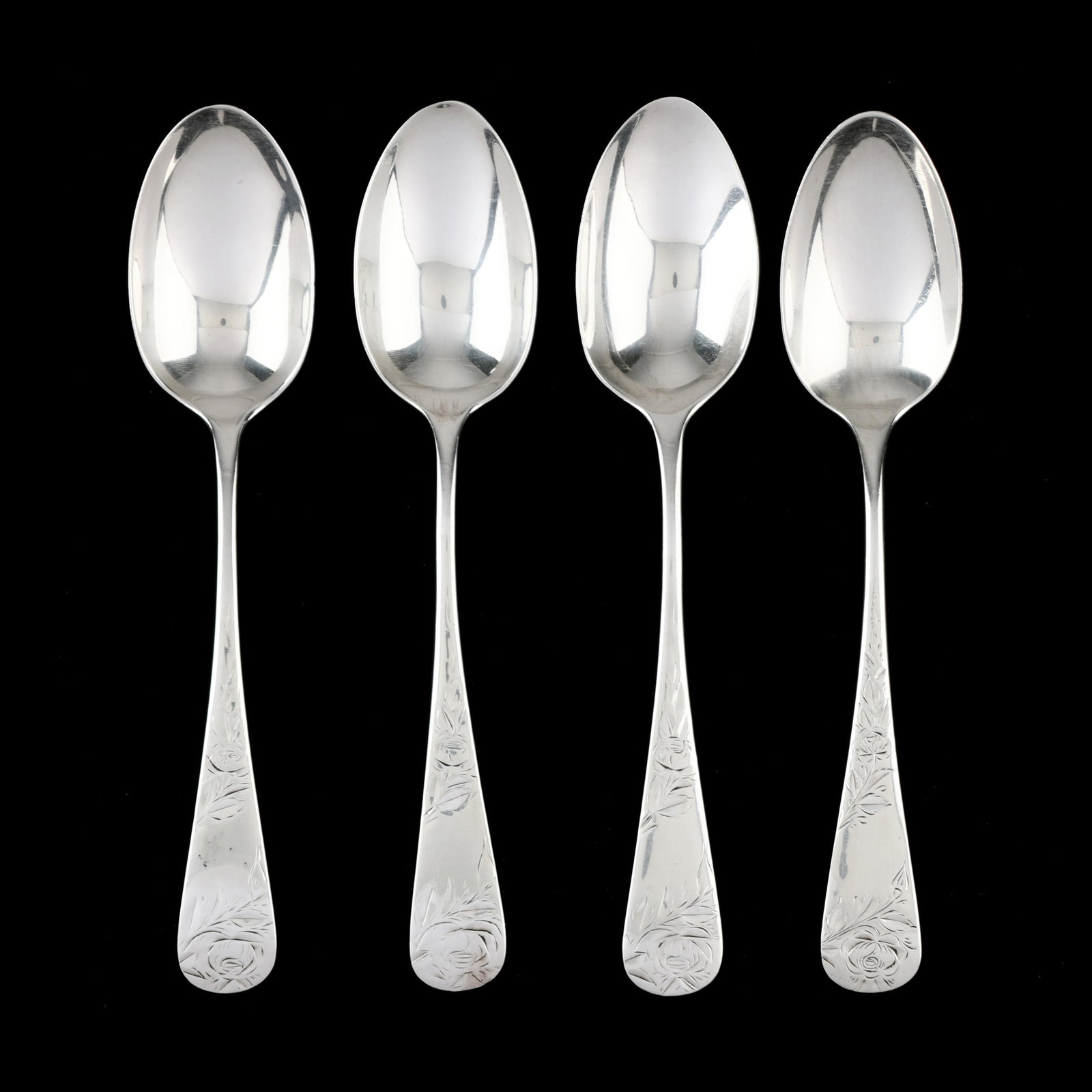 Four Gorham Jac Rose Sterling Silver Teaspoons (1 of 3)