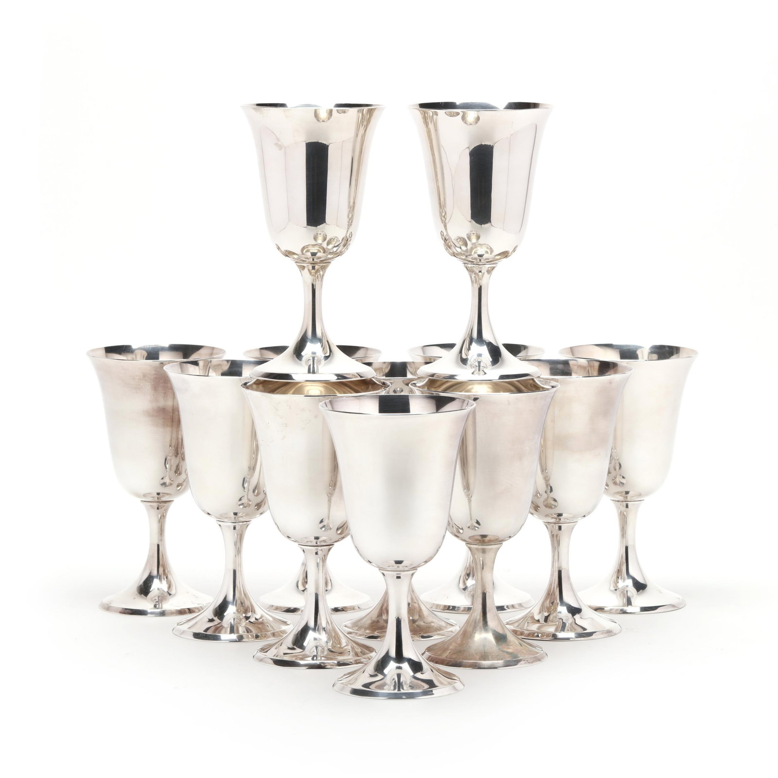 Set of Twelve Stieff Sterling Silver Goblets (1 of 5)