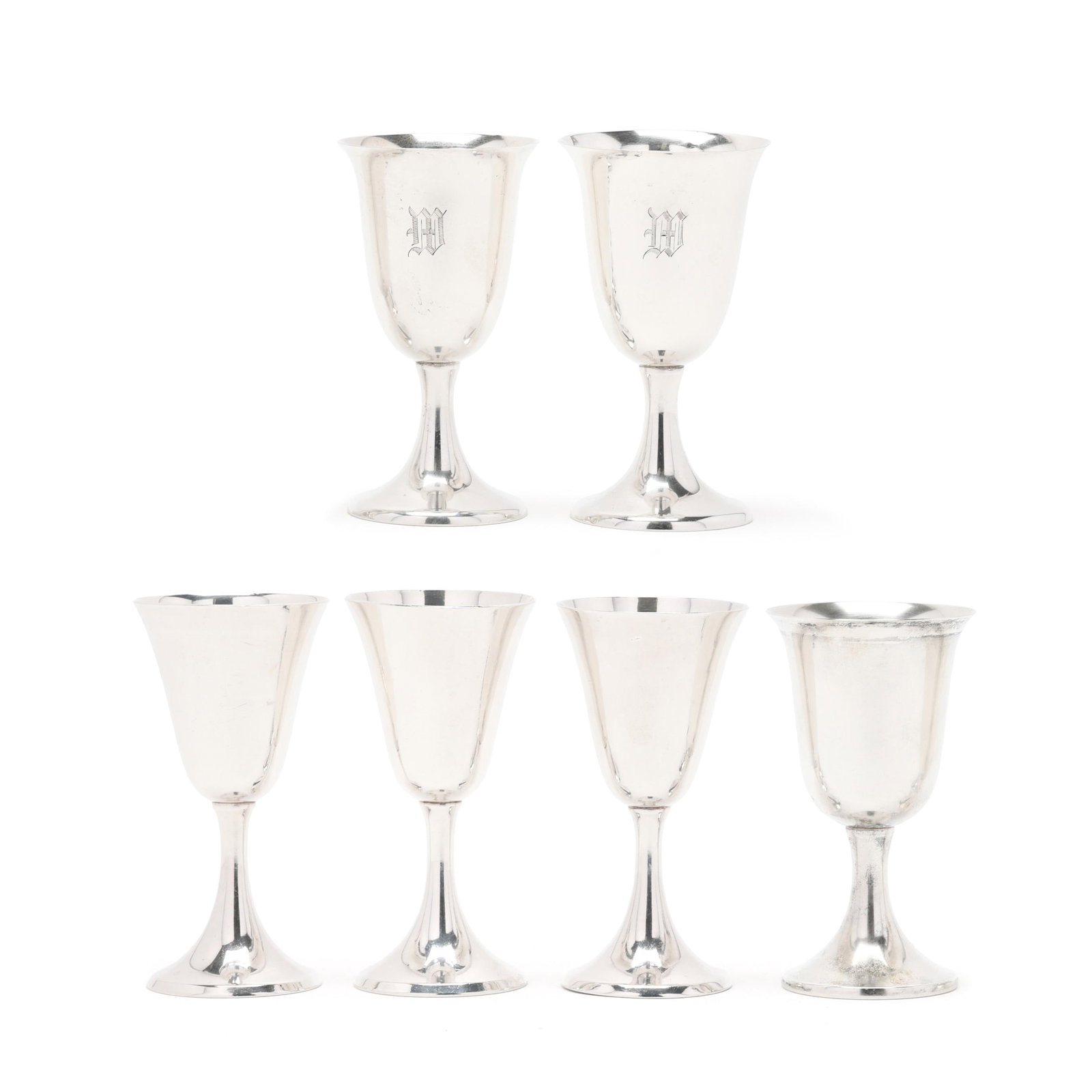 Six Stieff Sterling Silver Cordial Goblets (1 of 10)