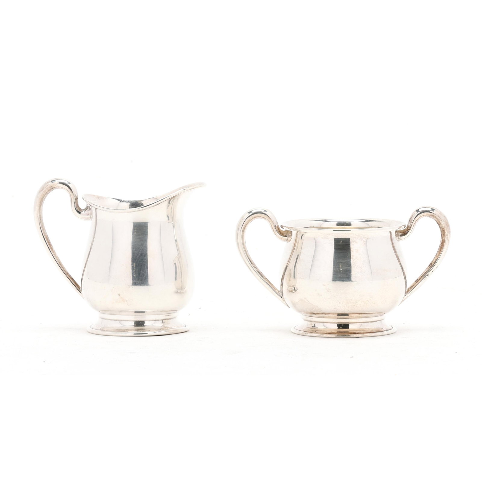 Sterling Silver Creamer and Sugar, Mark of M. Fred Hirsch Co. (1 of 6)