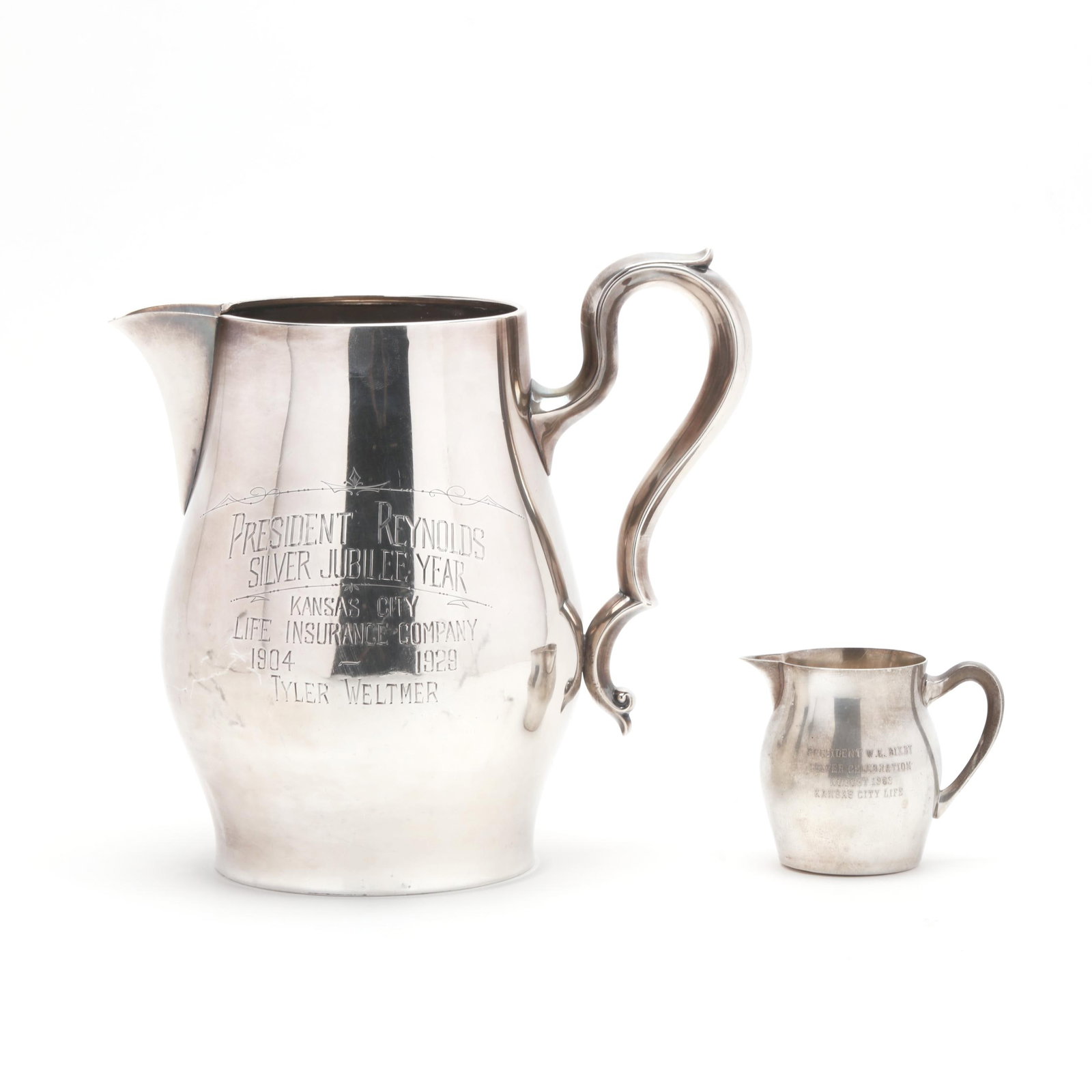 American Sterling Silver Revere Presentation Water Pitcher and Creamer (1 of 9)