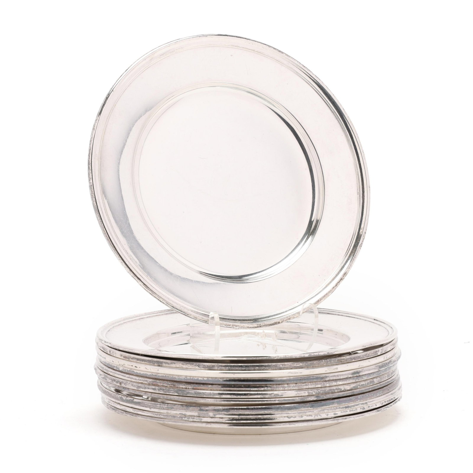 Assembled Set of Twelve American Sterling Silver Bread Plates (1 of 4)