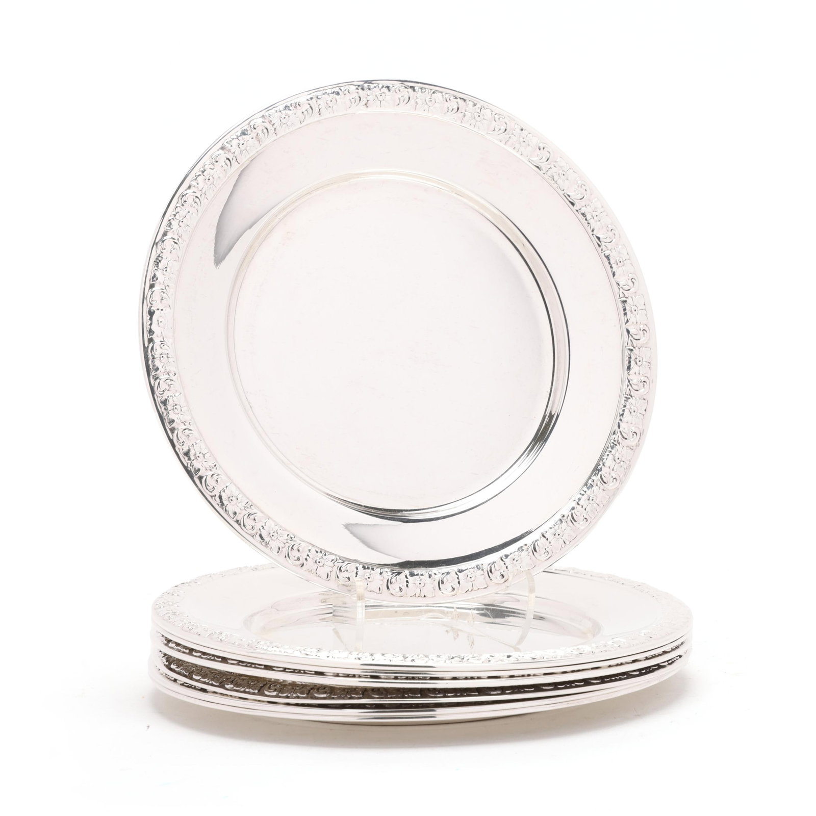 Seven Dunkirk Sterling Silver Bread Plates (1 of 4)