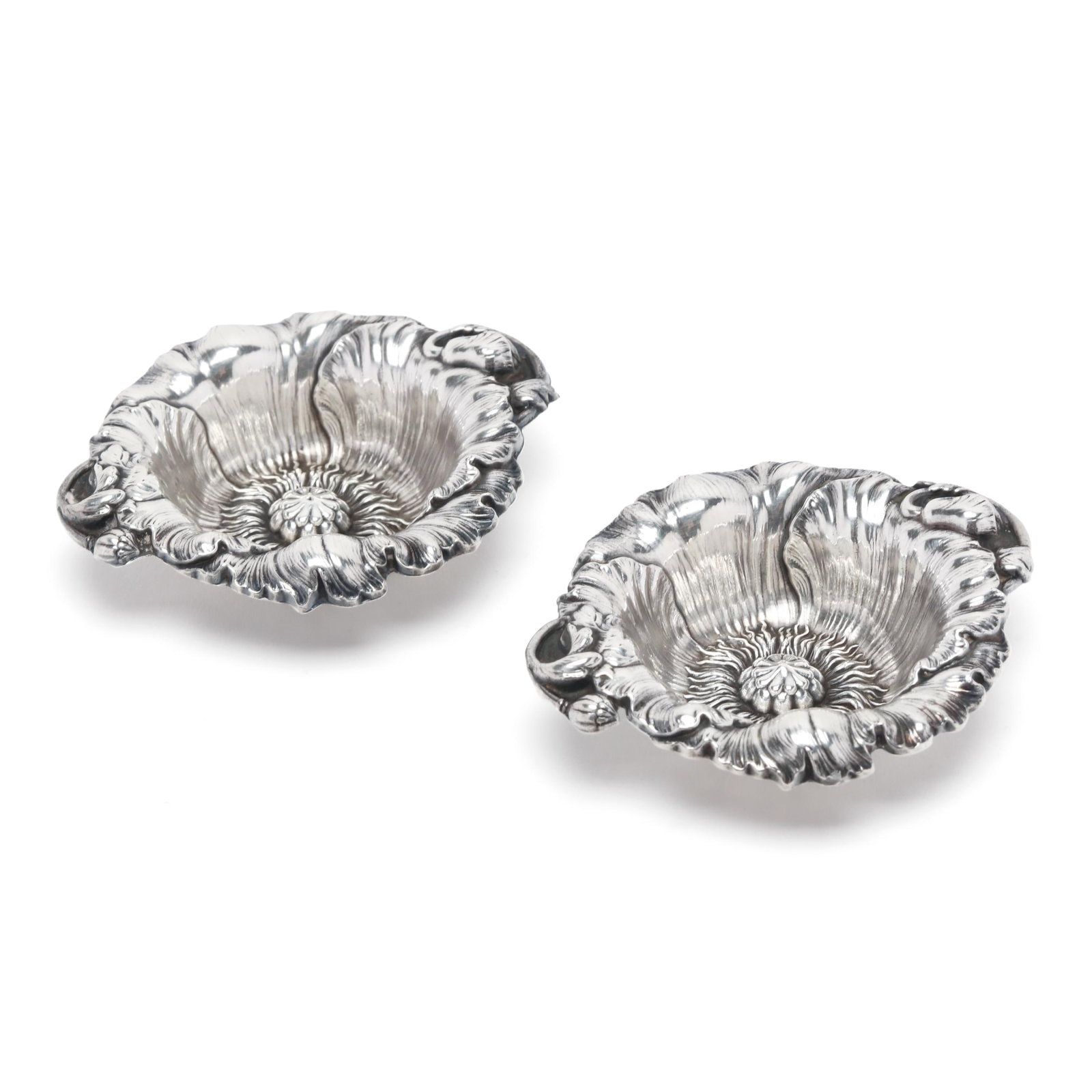 Pair of Reed & Barton Sterling Silver Poppy Nut Bowls (1 of 5)