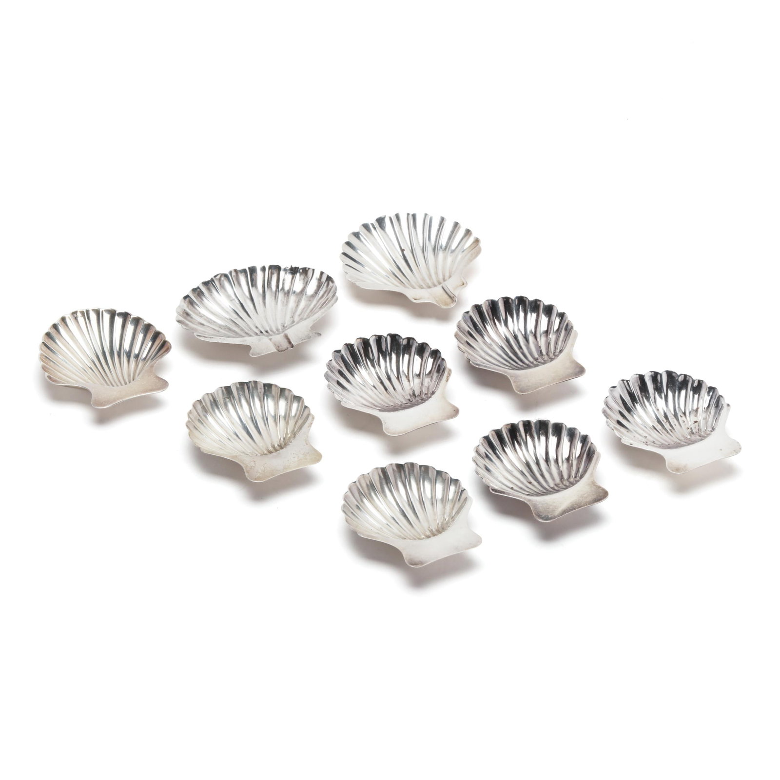 Collection of Nine Sterling Silver Shell Dishes (1 of 14)