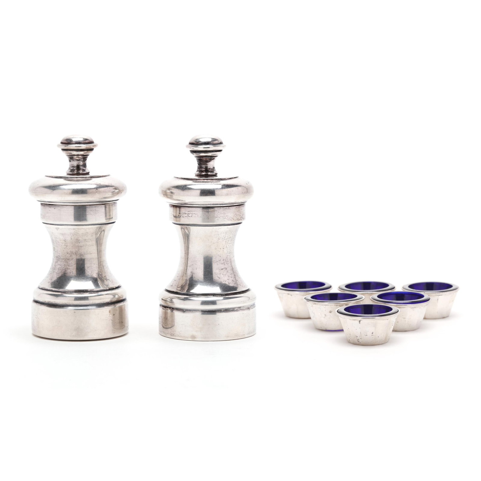 Sterling Silver Salt and Pepper Mills and Salt Cellar Set (1 of 12)