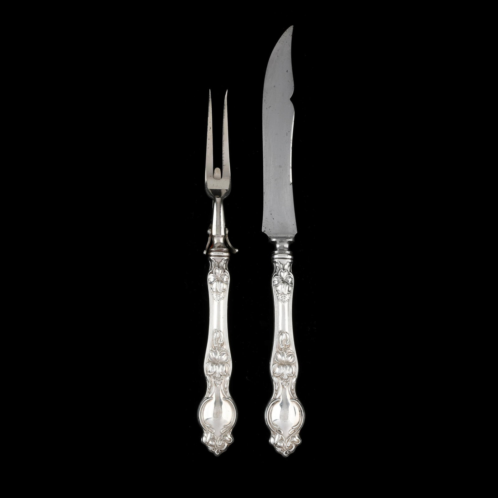 Wallace Violet Sterling Silver Carving Fork and Knife Set (1 of 5)