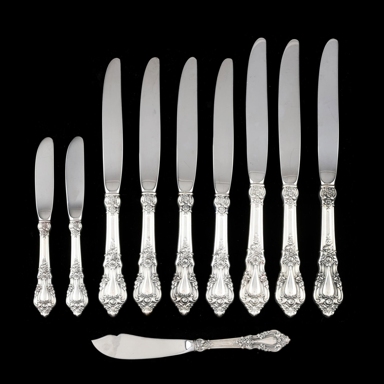 Set of Ten Lunt Eloquence Sterling Silver Knives (1 of 4)