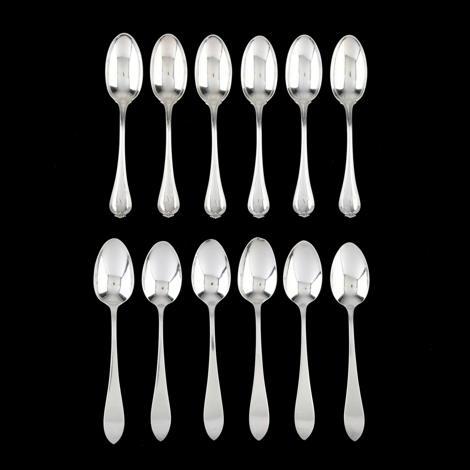 Twelve Sterling Silver Teaspoons (1 of 4)