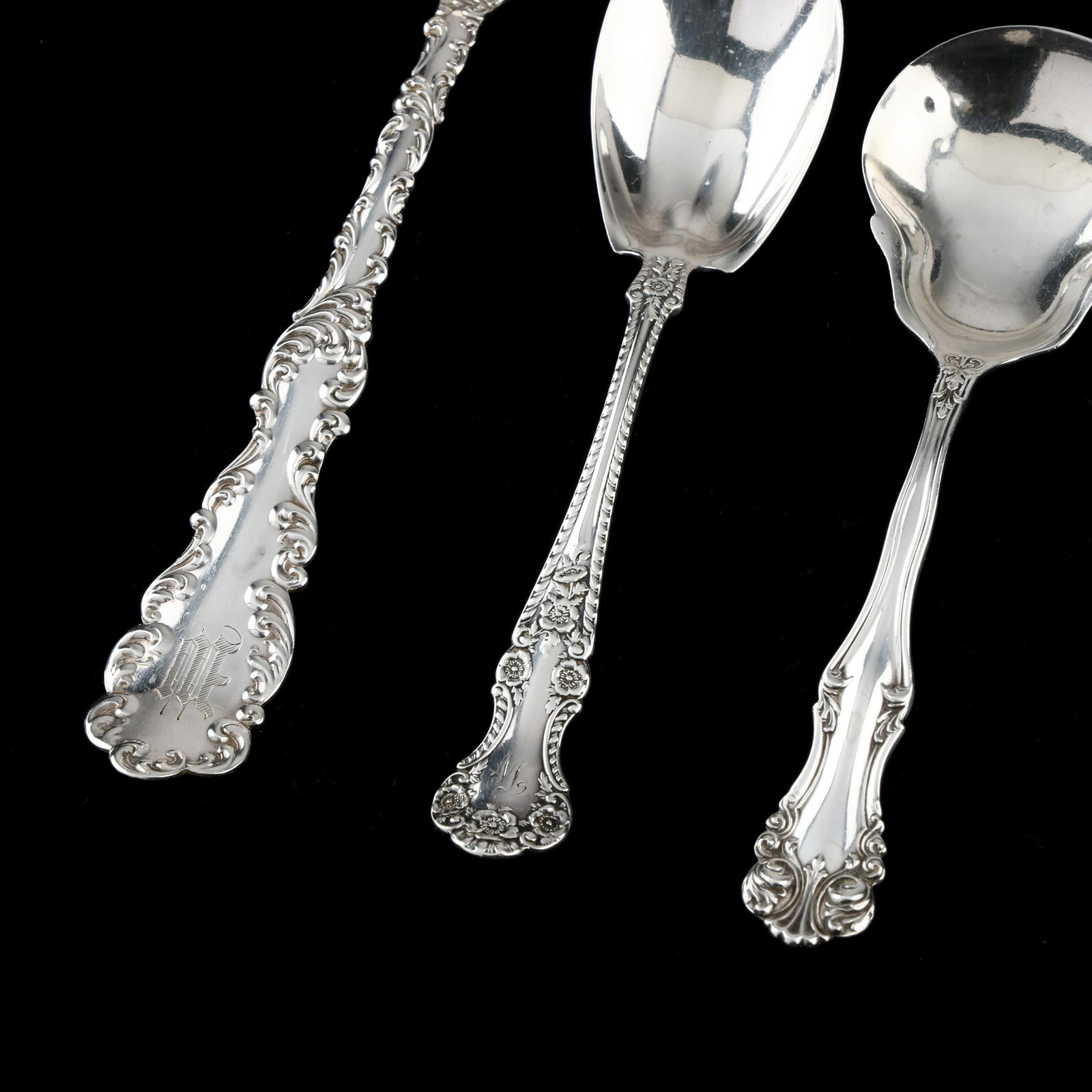 Three Sterling Silver Serving Spoons - 2