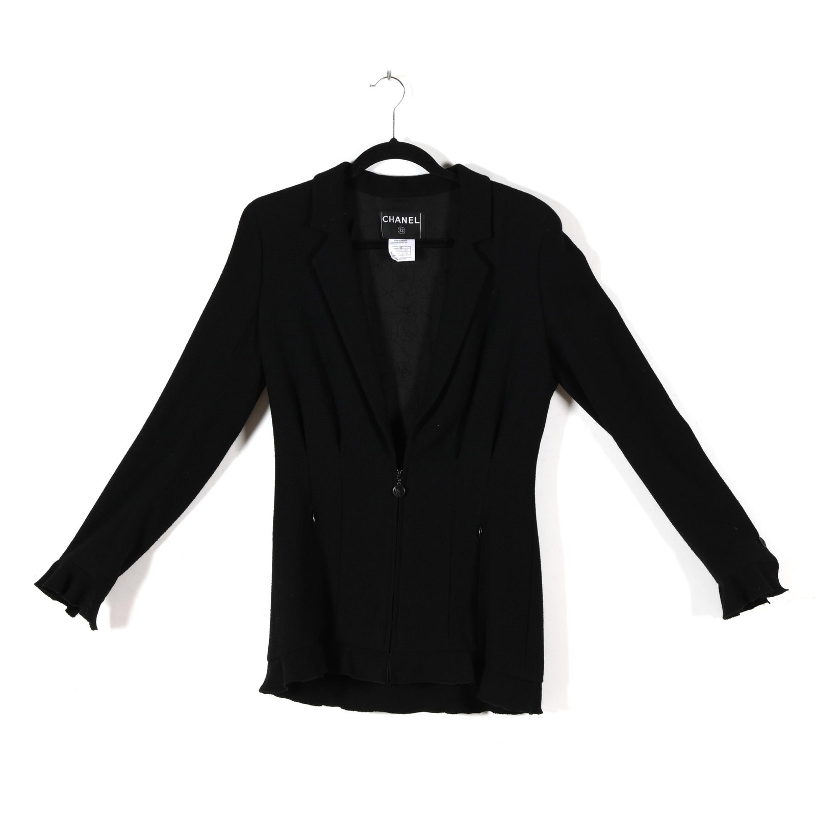 Vintage Black Wool Blend Blazer, Chanel (1 of 4)